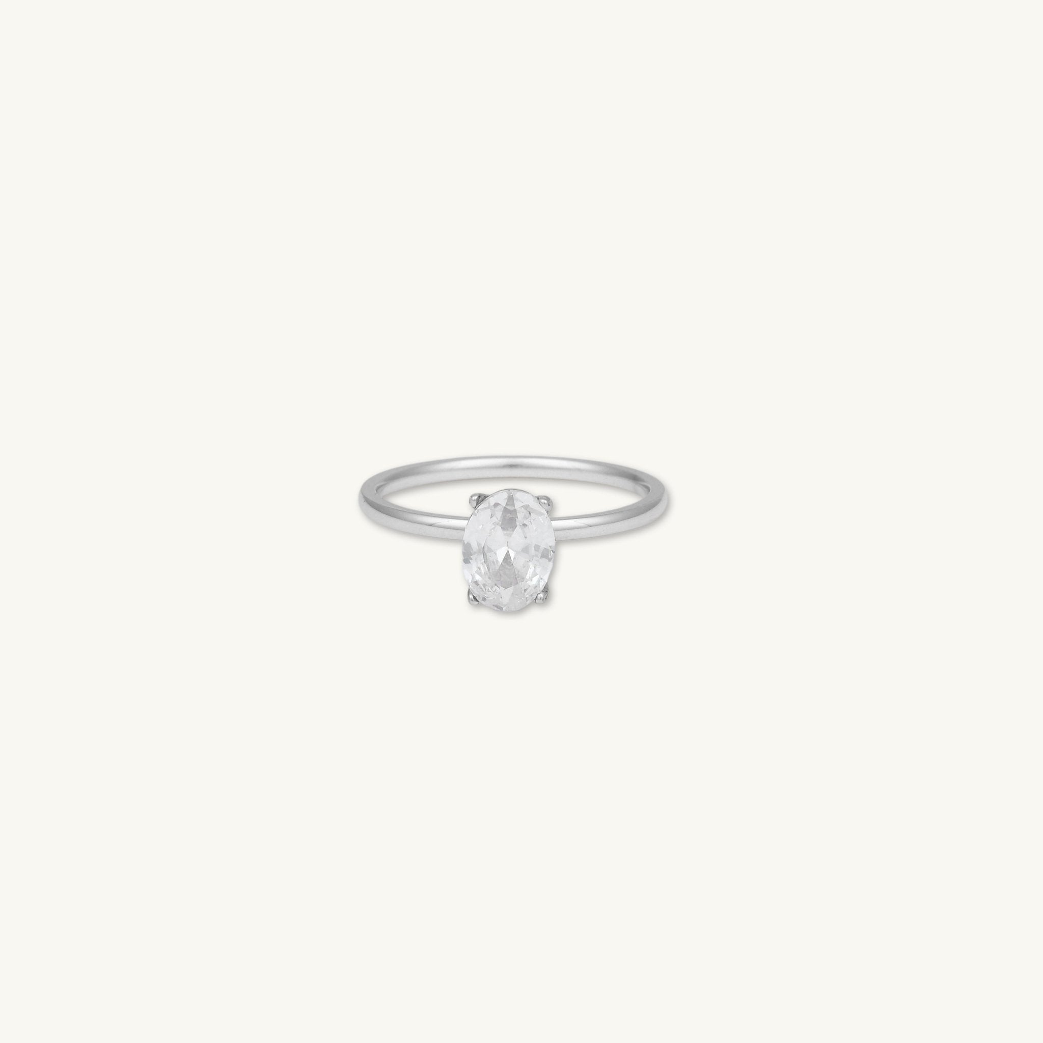 Oval Sapphire Band Ring - Camile & Stone