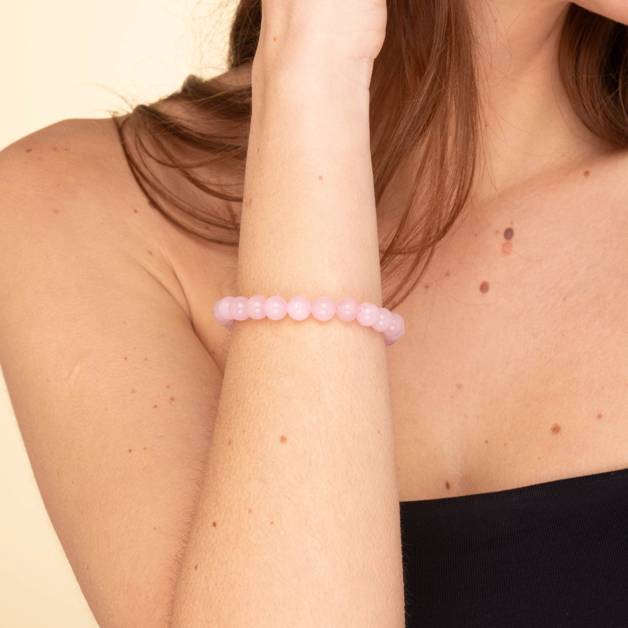 Pink Quartz Crystal Gemstone Bracelet - Camile & Stone