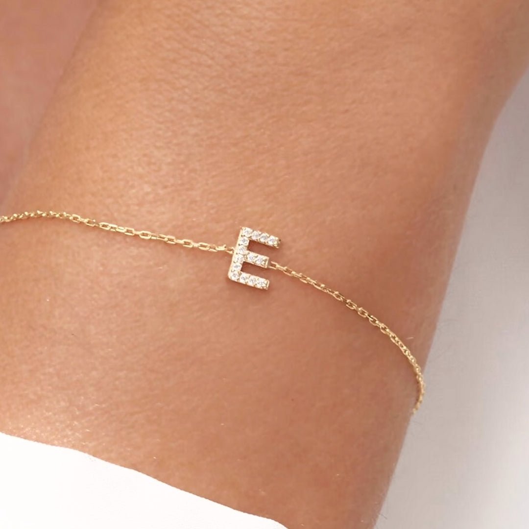 Sapphire Initial Letter Bundle (Necklace, Earrings, Bracelet) - Camile & Stone