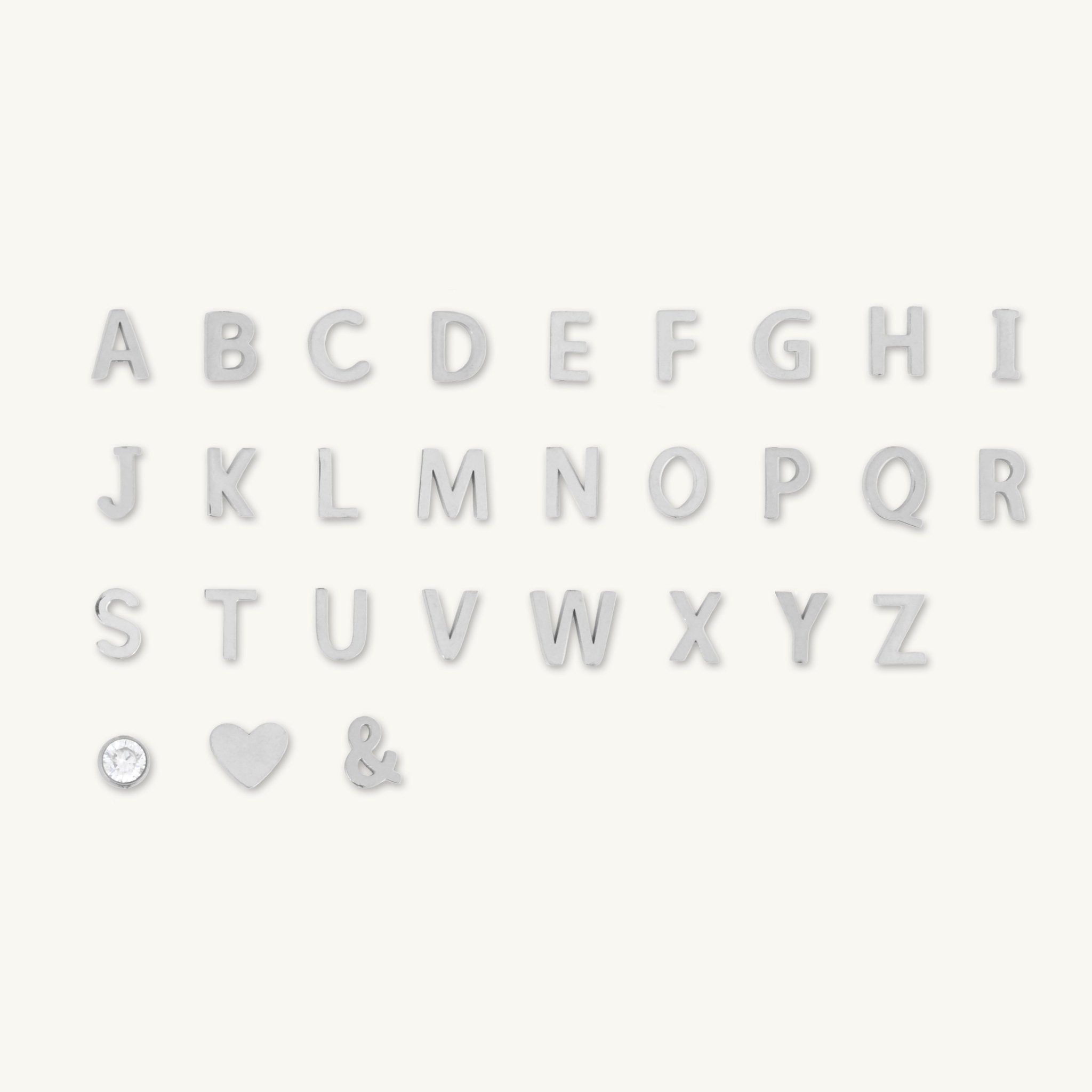 Sideways Pave Single Letter Necklace - Camile & Stone