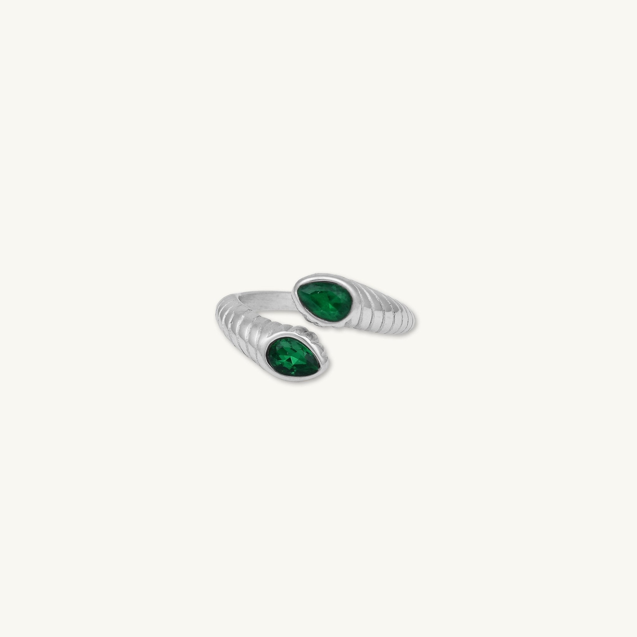 Snake Emerald Statement Ring - Camile & Stone