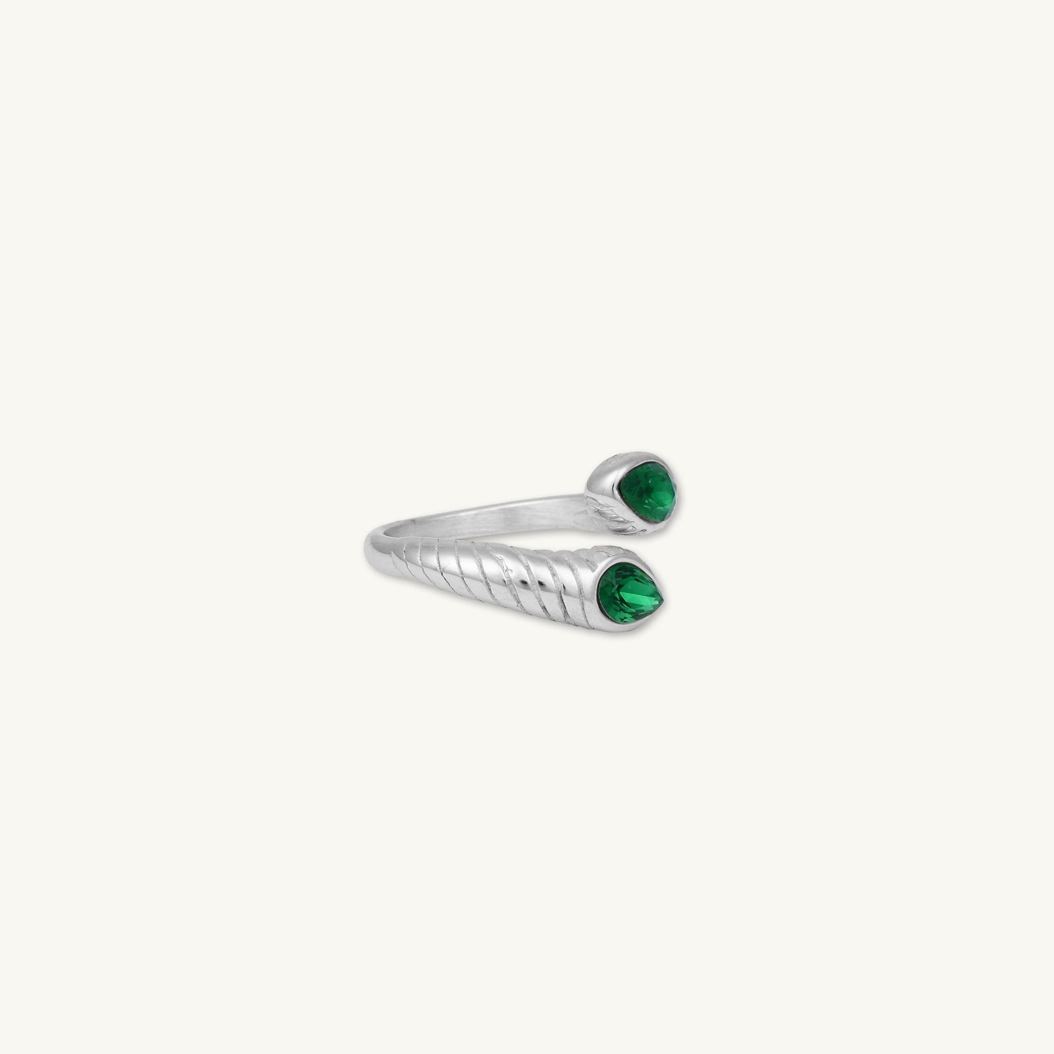 Snake Emerald Statement Ring - Camile & Stone