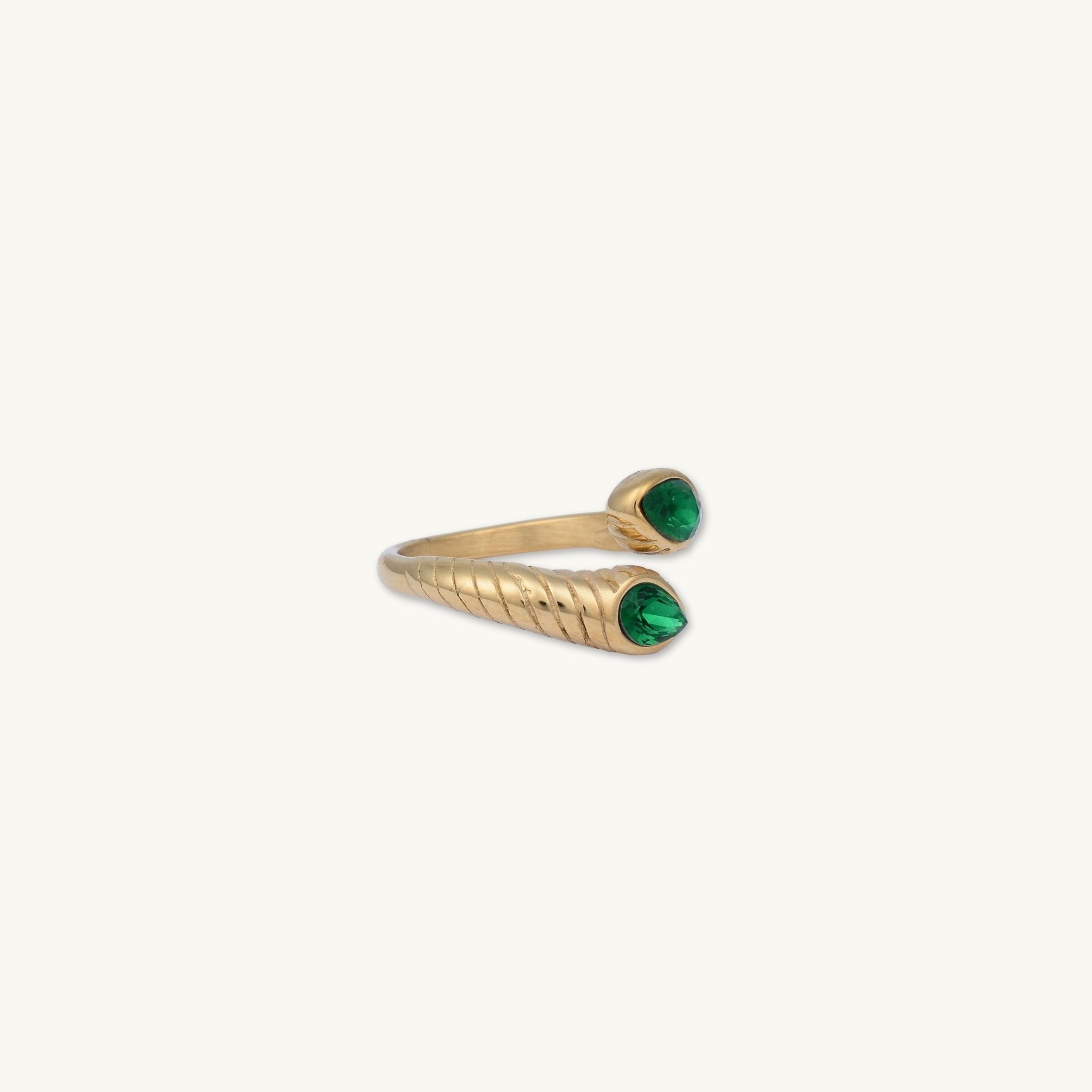 Snake Emerald Statement Ring - Camile & Stone