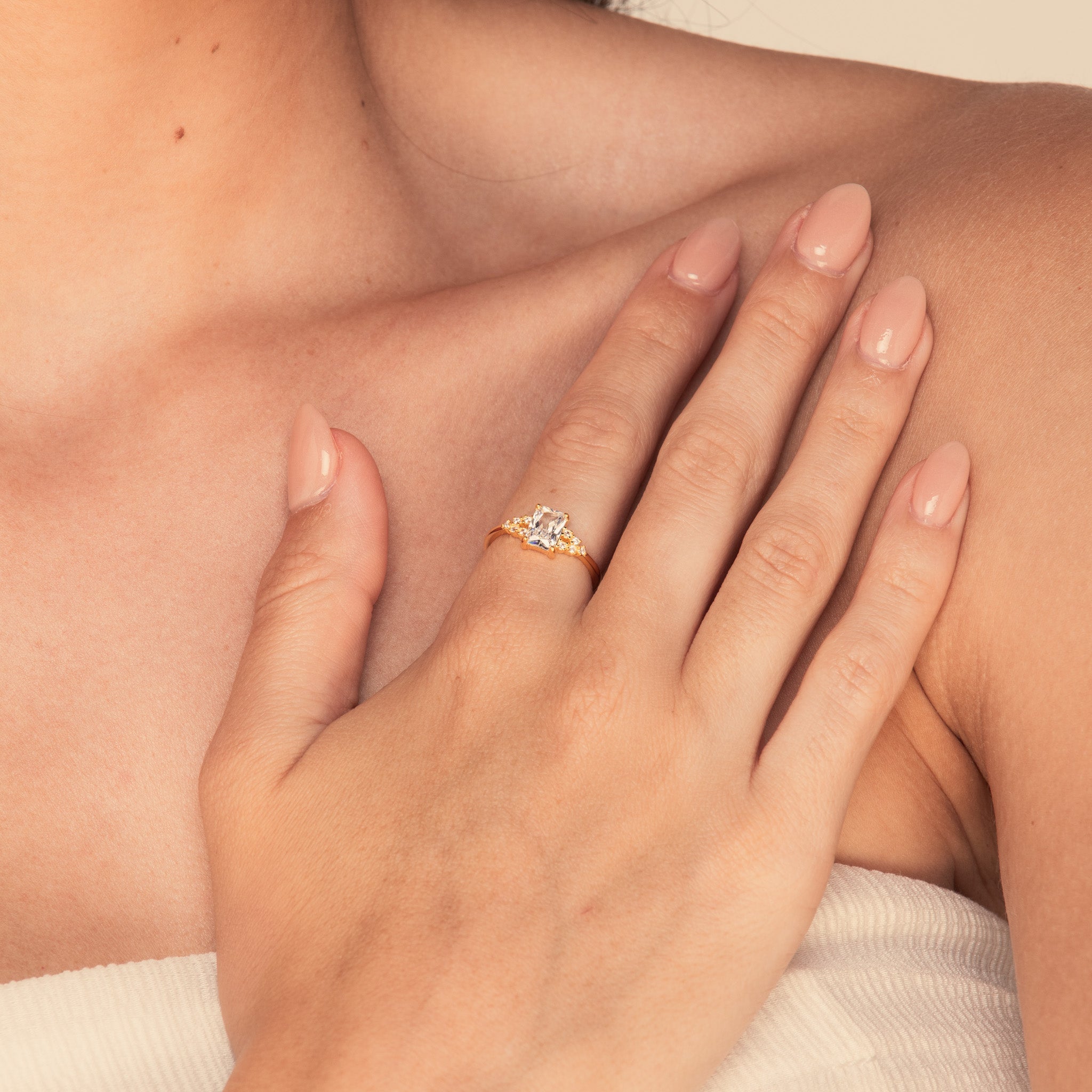 The Iris Princess Sapphire Engagement Ring - Camile & Stone