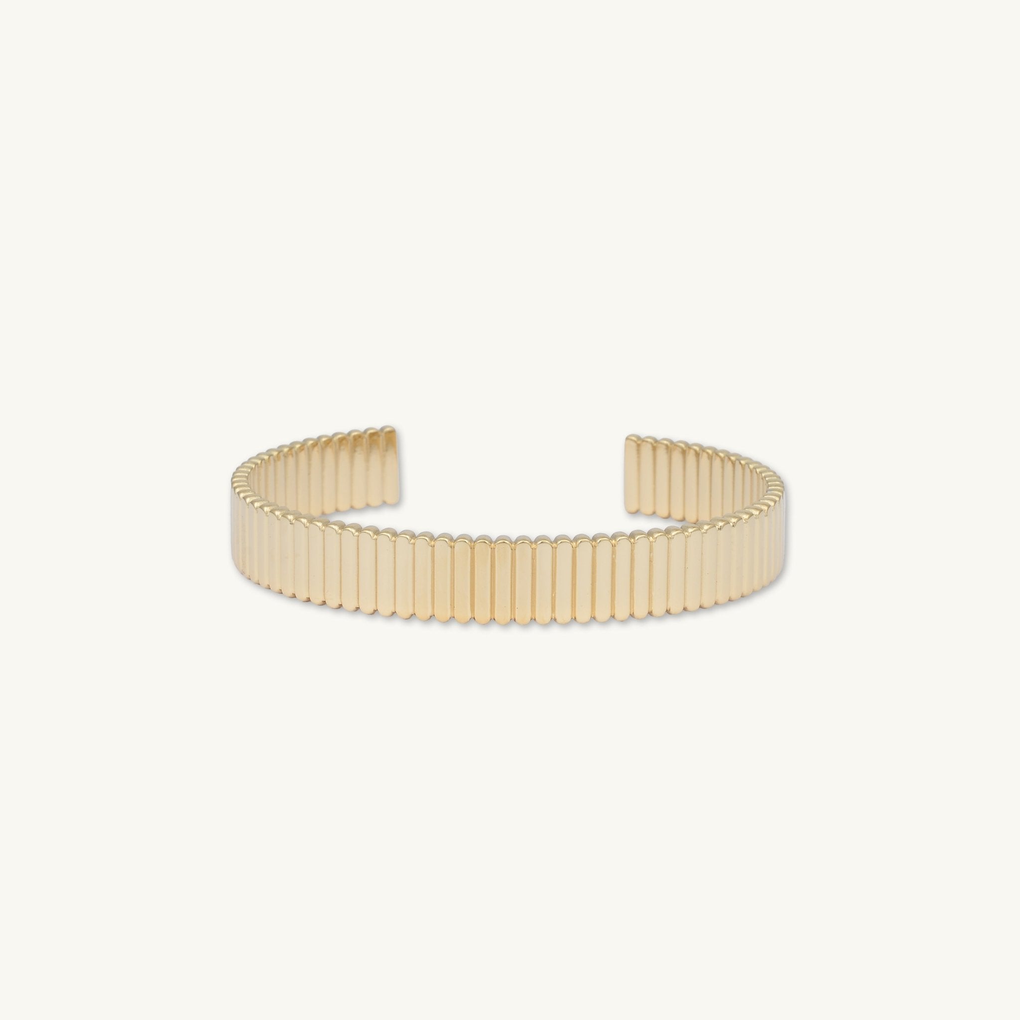Thick Ridges Cuff Bangle Bracelet - Camile & Stone