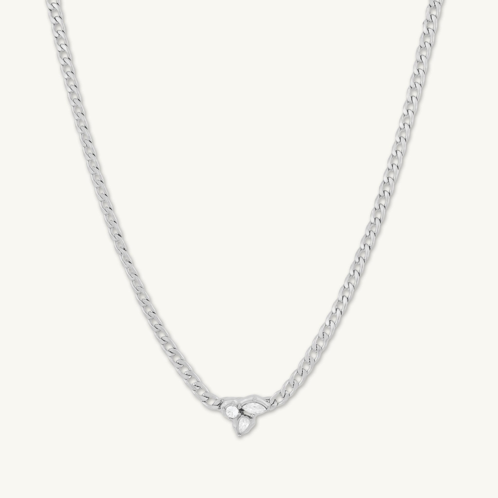 Trio Cluster Cuban Statement Necklace - Camile & Stone