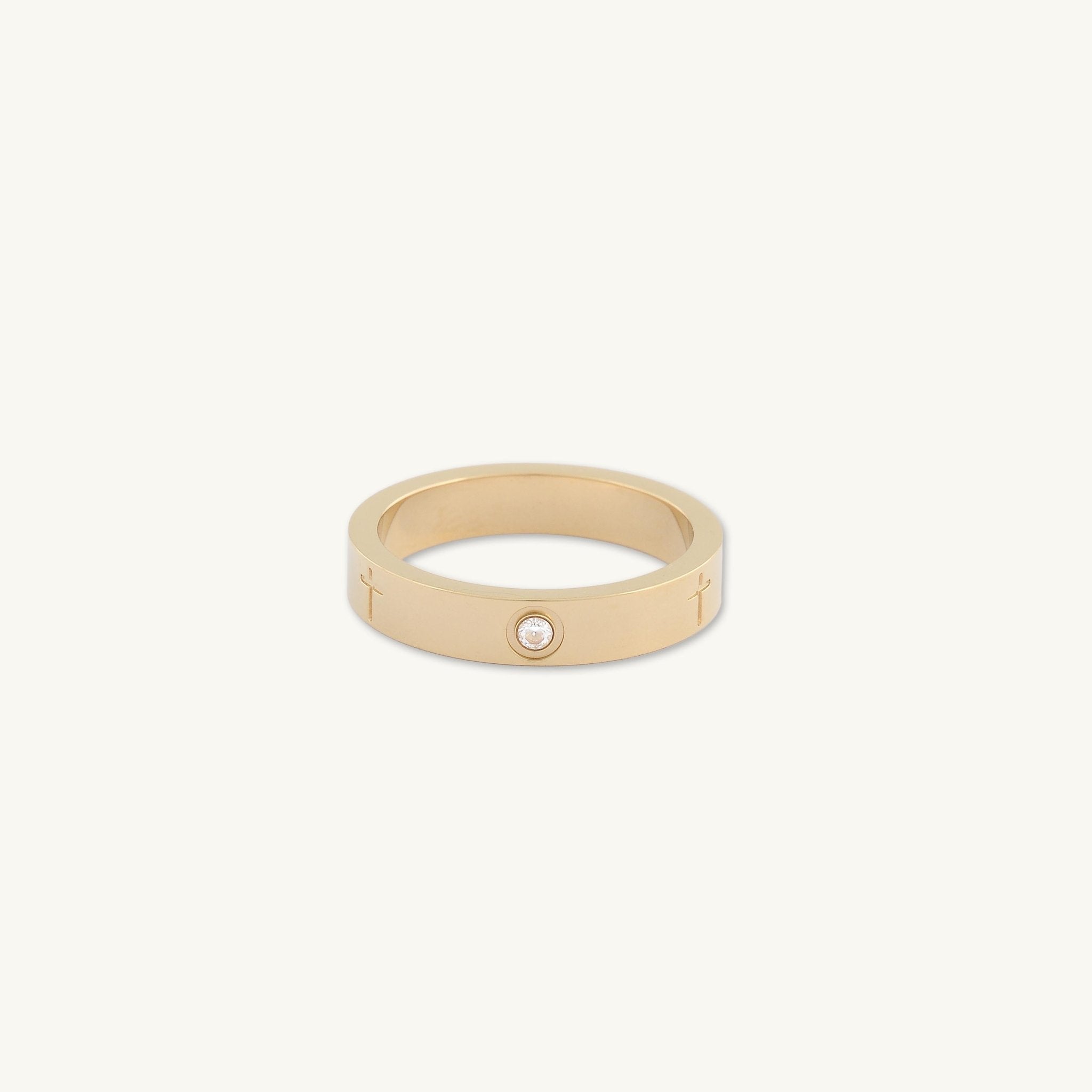 Unisex Cross Sapphire Statement Ring - Camile & Stone
