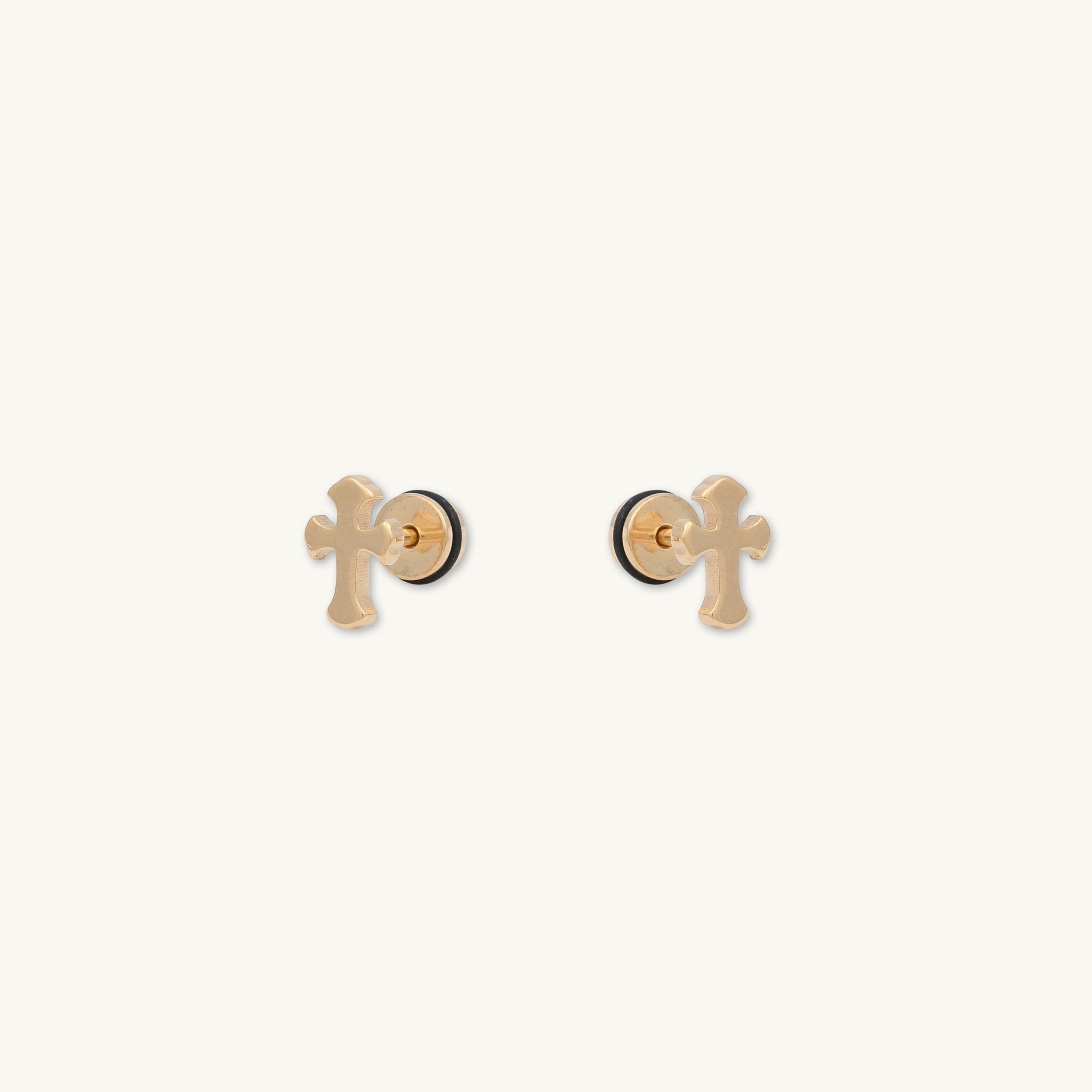 Unisex Cross Stud Earrings - Camile & Stone