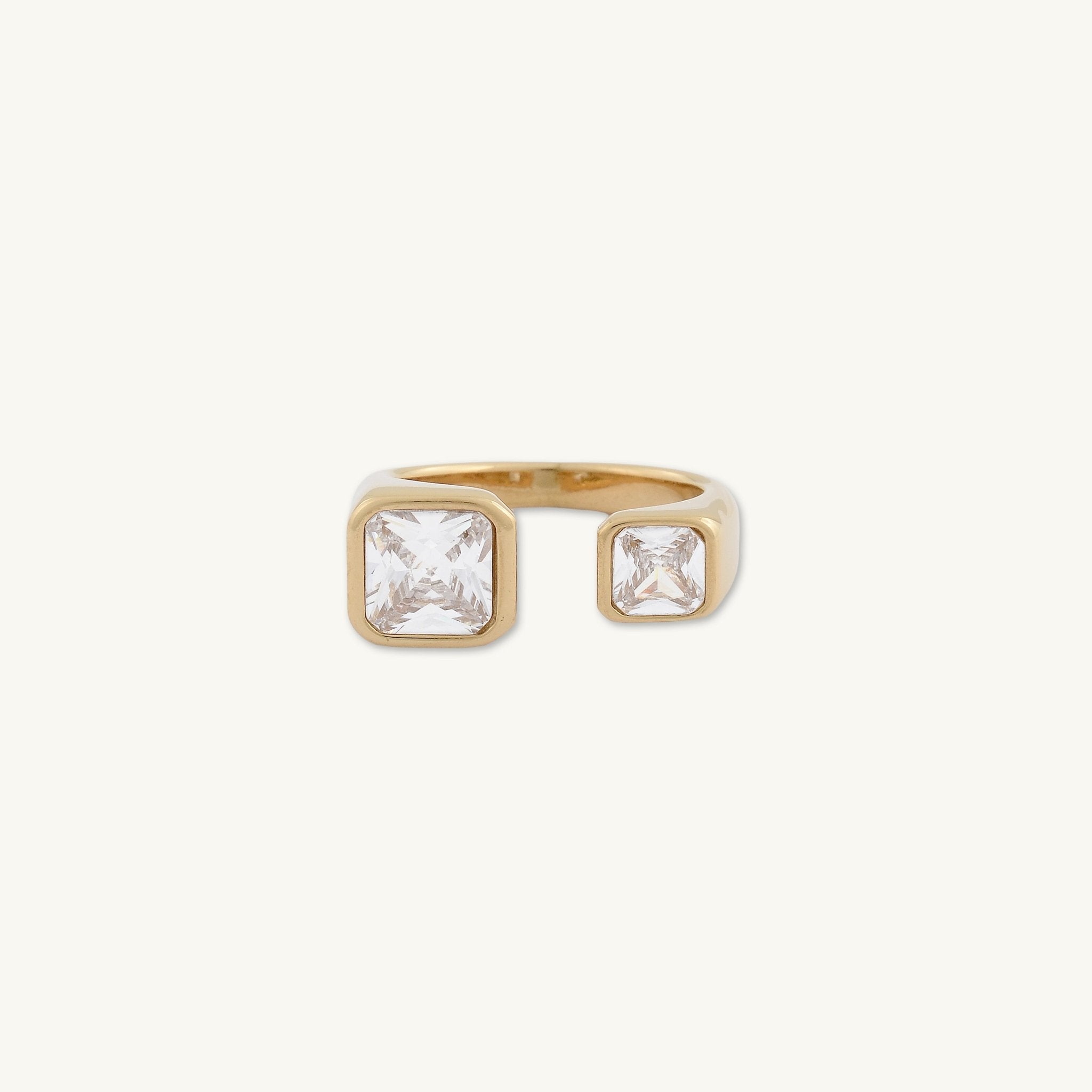 Verde Duo Square Ring - Camile & Stone