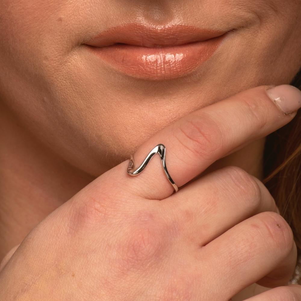 Thin Wave Open Adjustable Ring