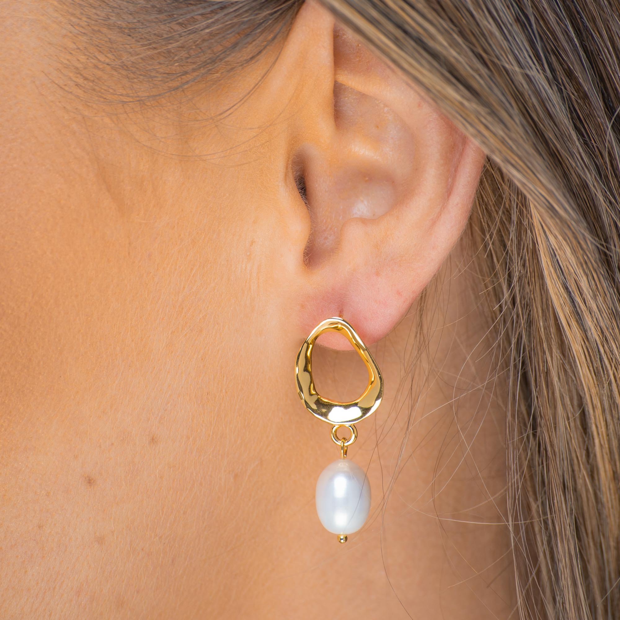 Organic Pearl Drop Earrings