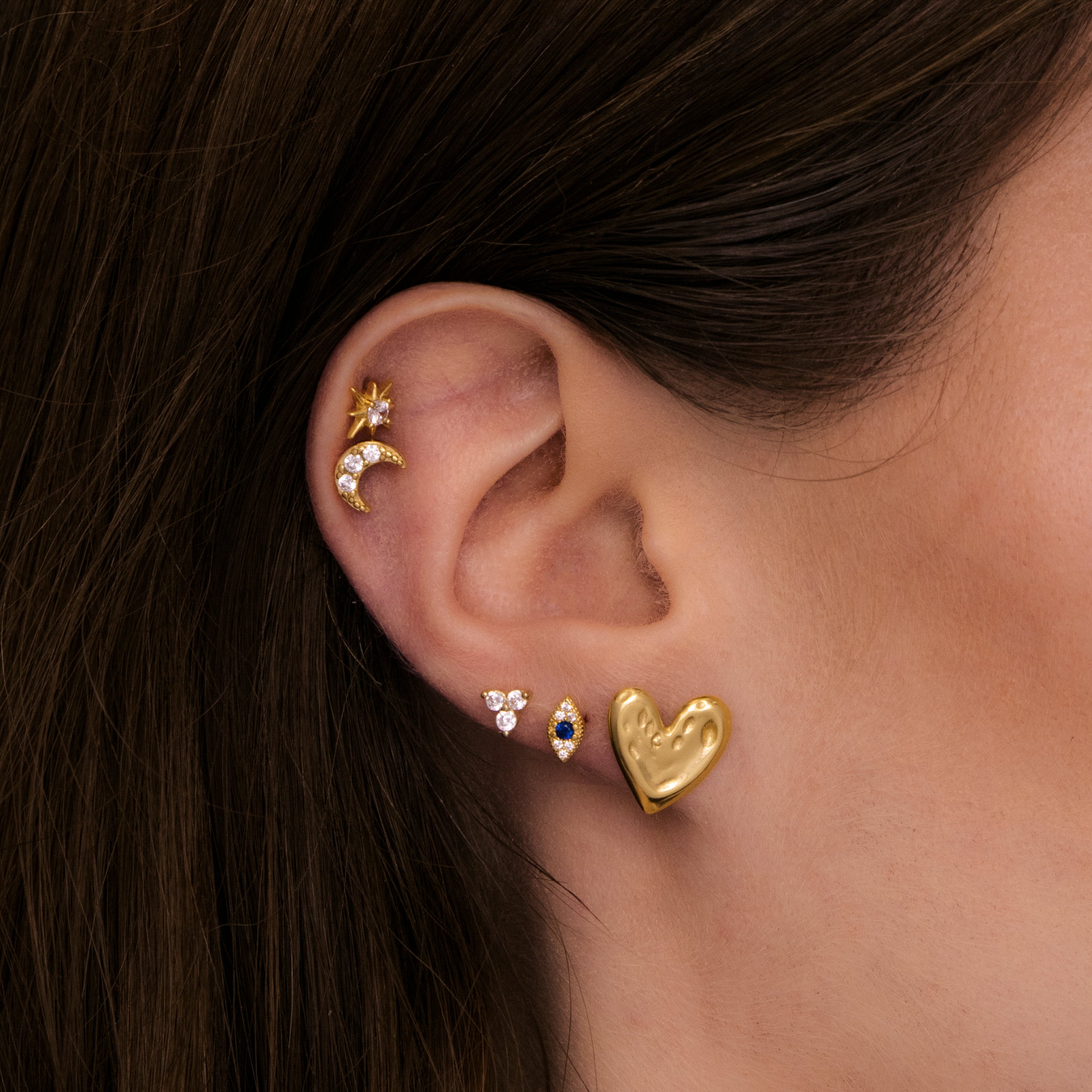 Molten Heart Statement Earrings