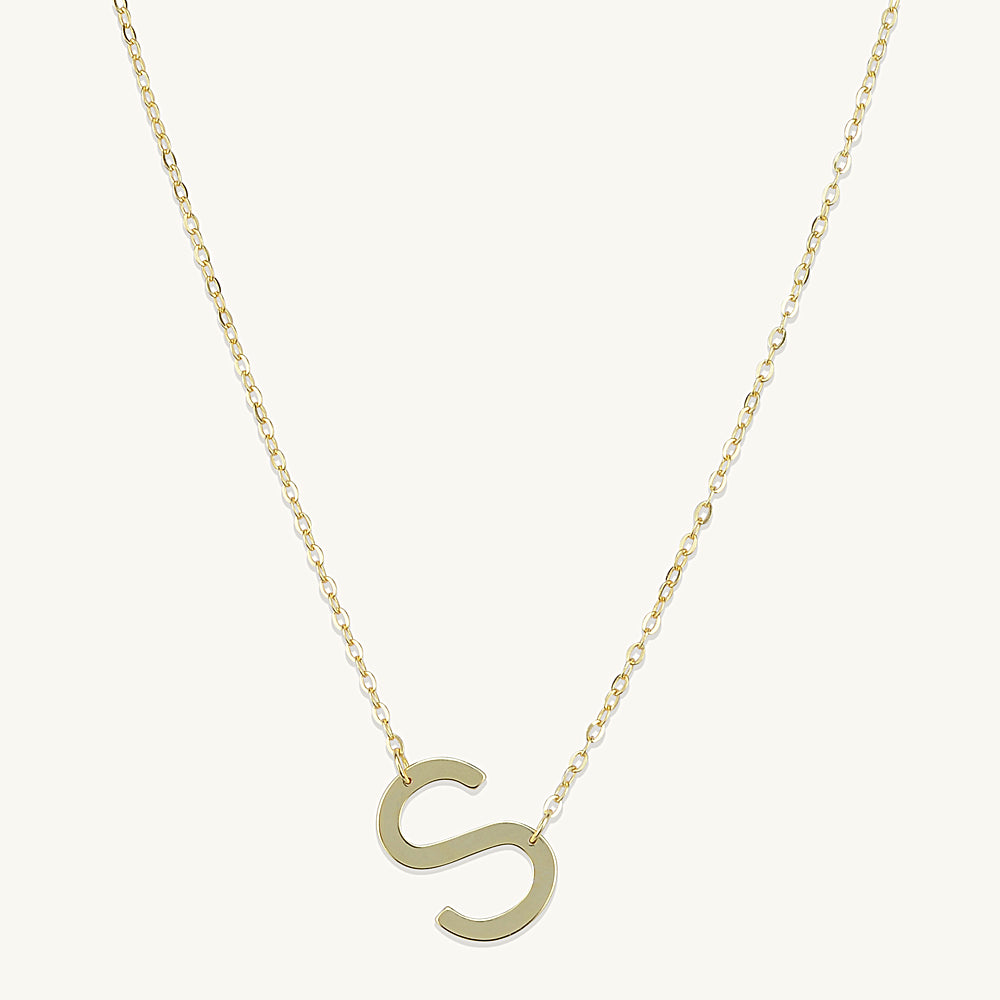 Large Sideways Letter Necklace