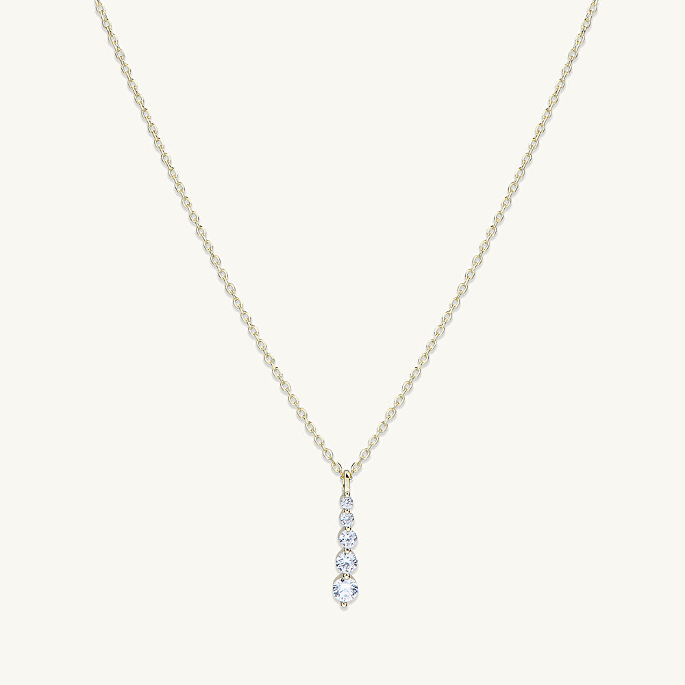 Sapphire Vertical Drop Necklace