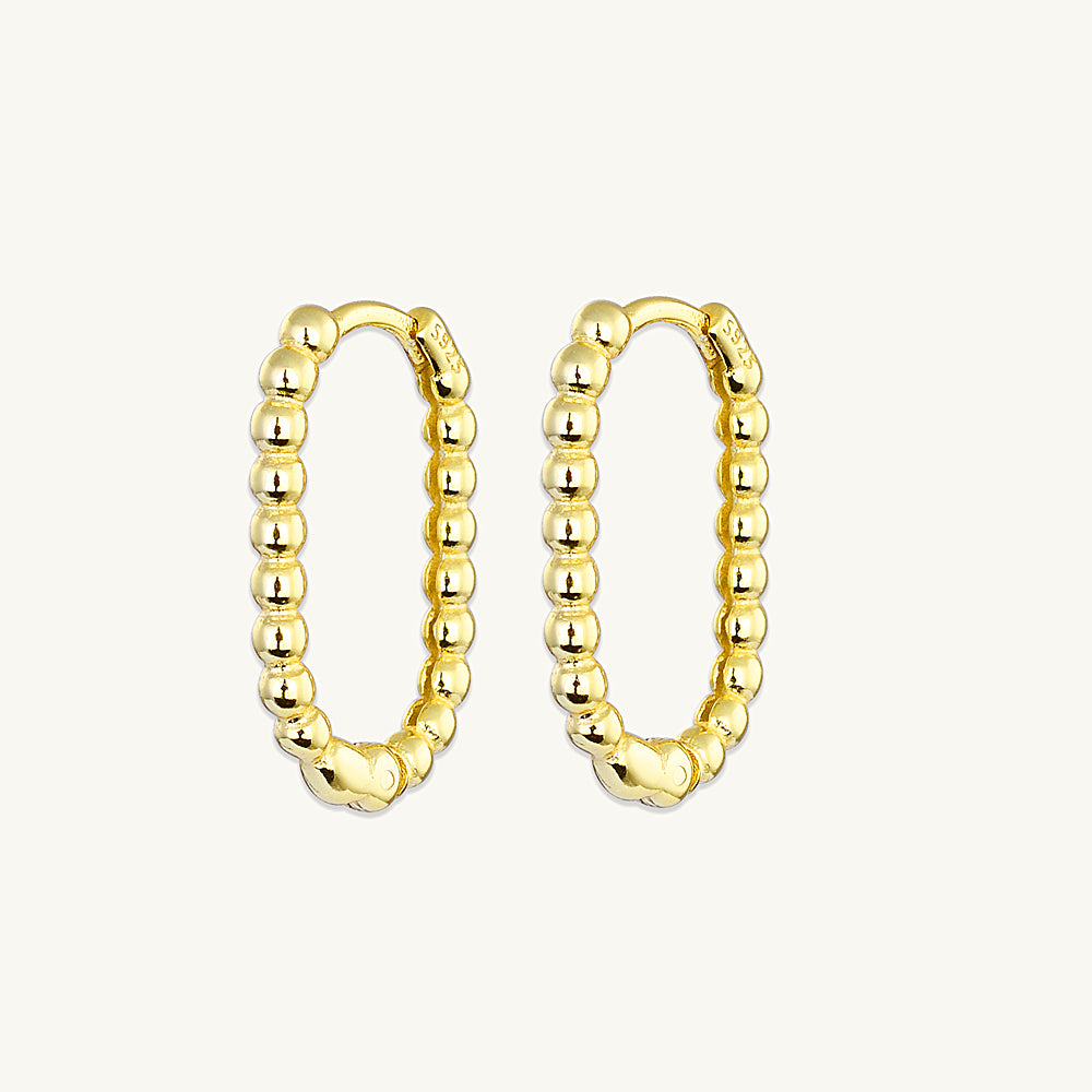 Long Ball Hoop Earrings