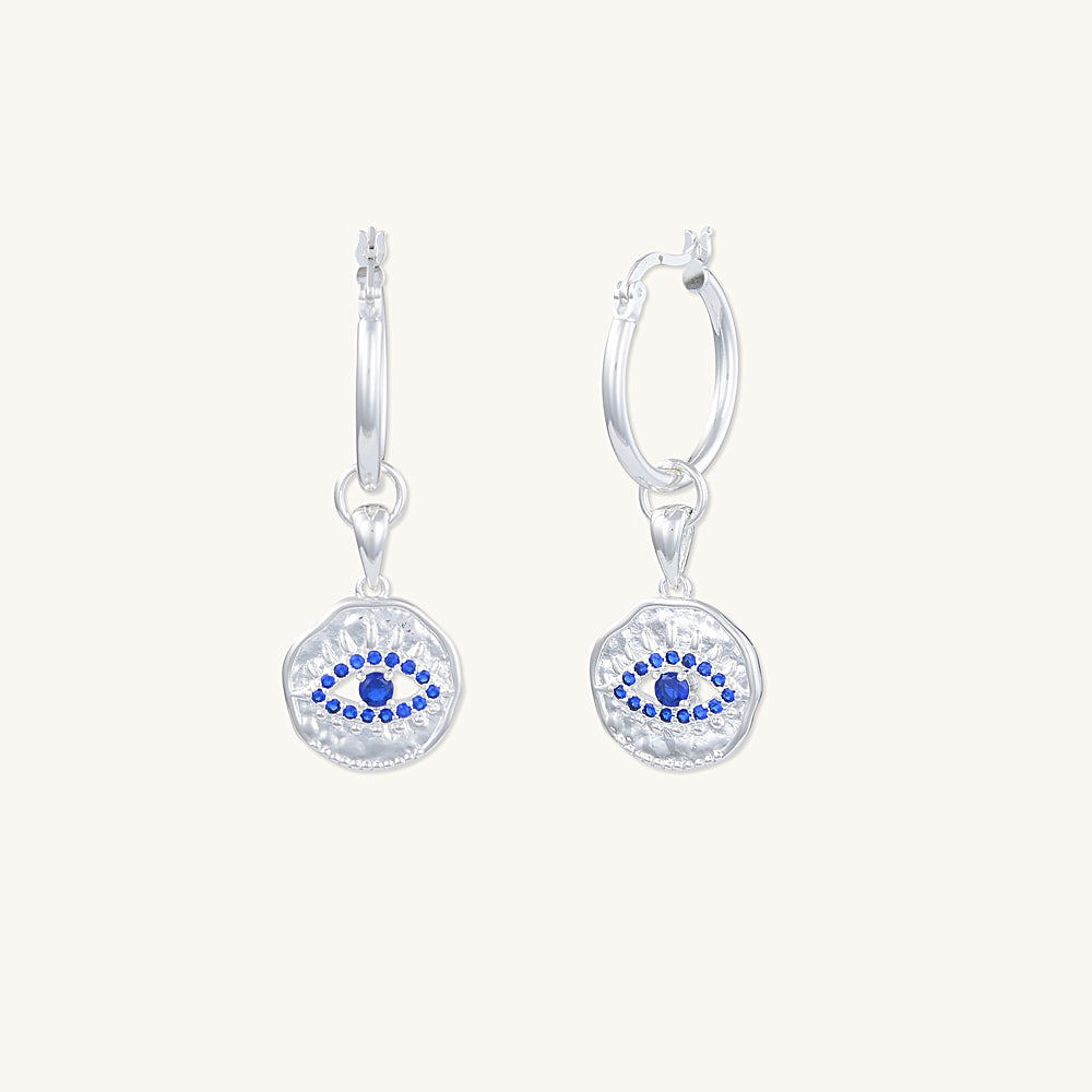 Evil Eye Statement Hoop Earrings