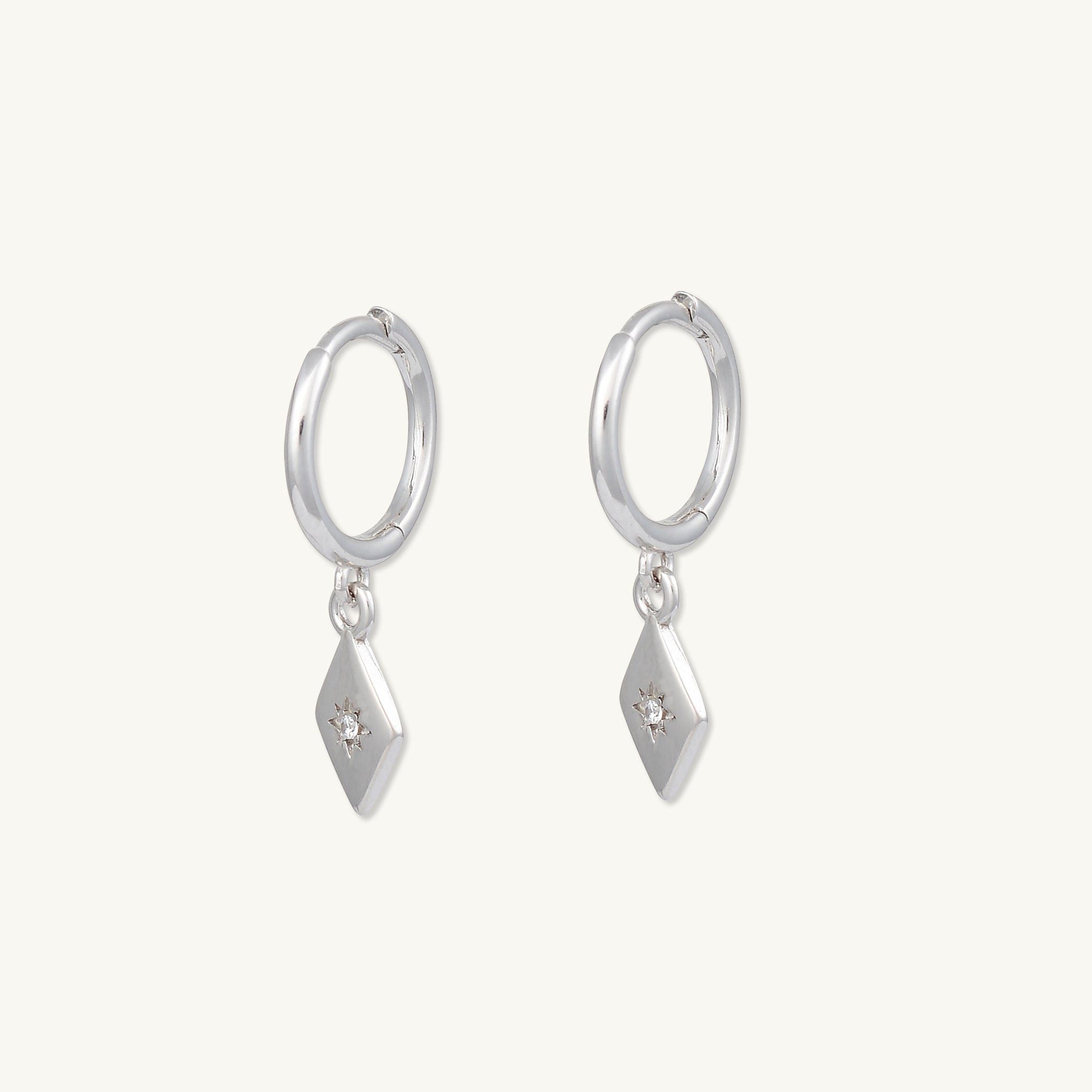 North Star Huggie Hoop Earrings