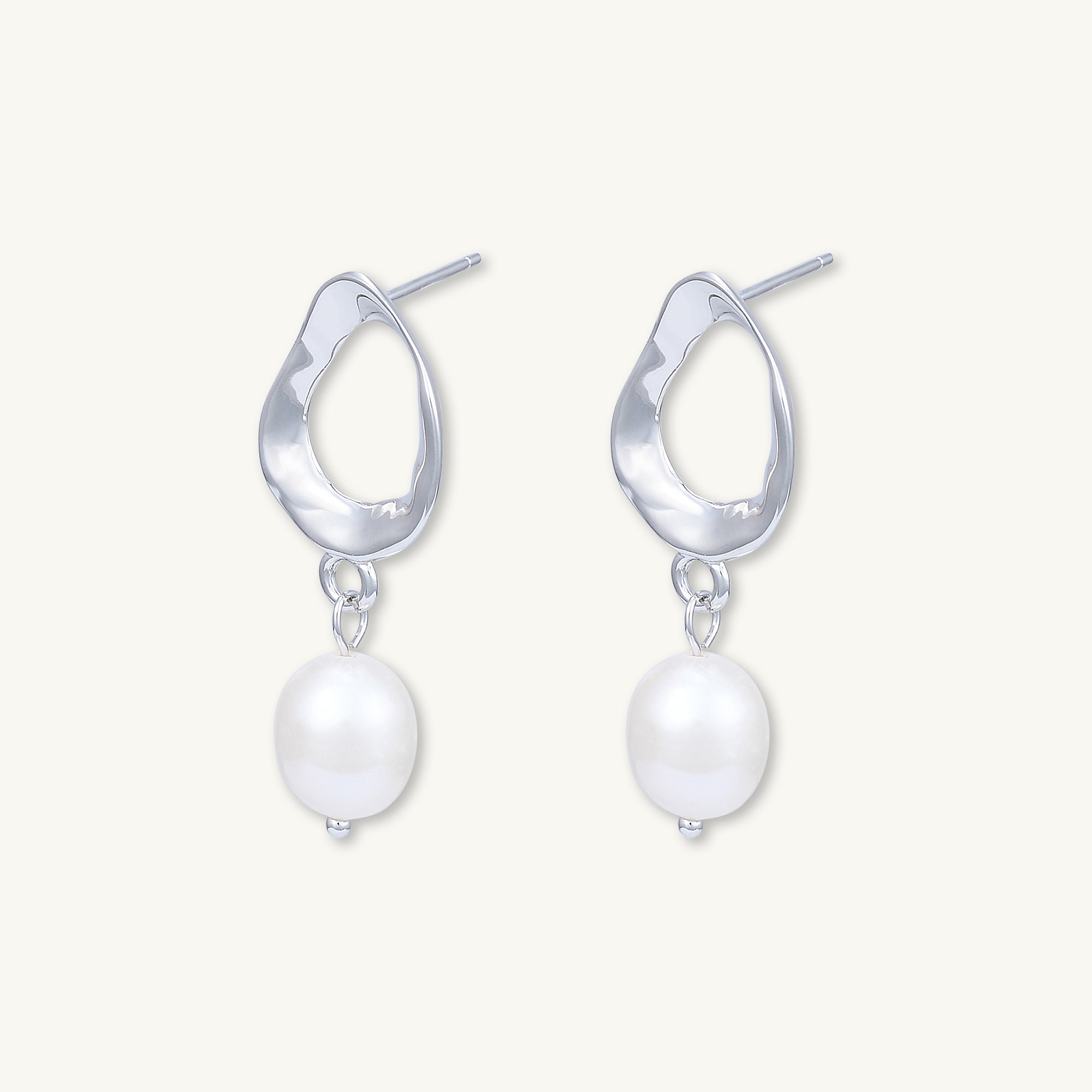 Organic Pearl Drop Earrings
