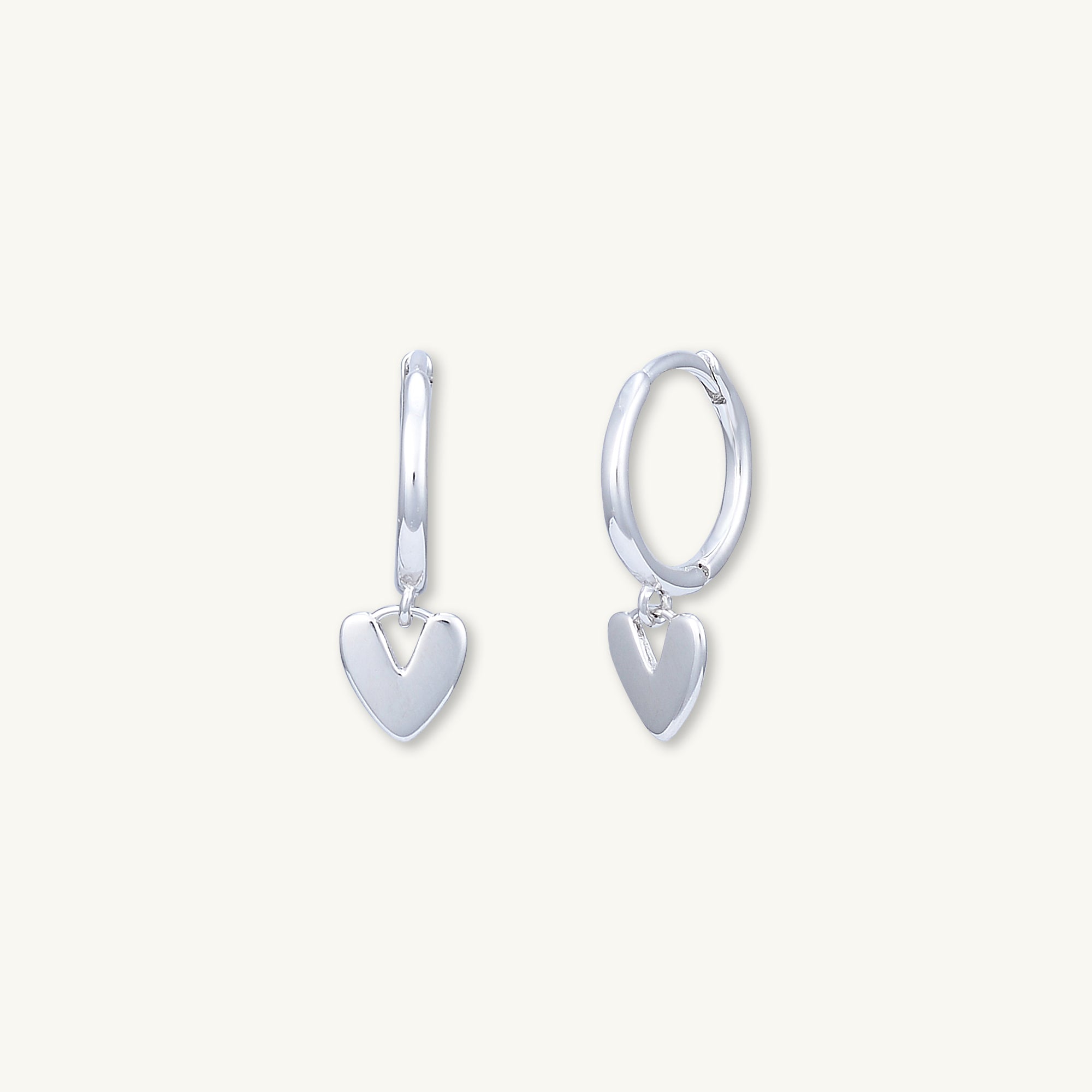 Heart Huggie Hoop Earrings