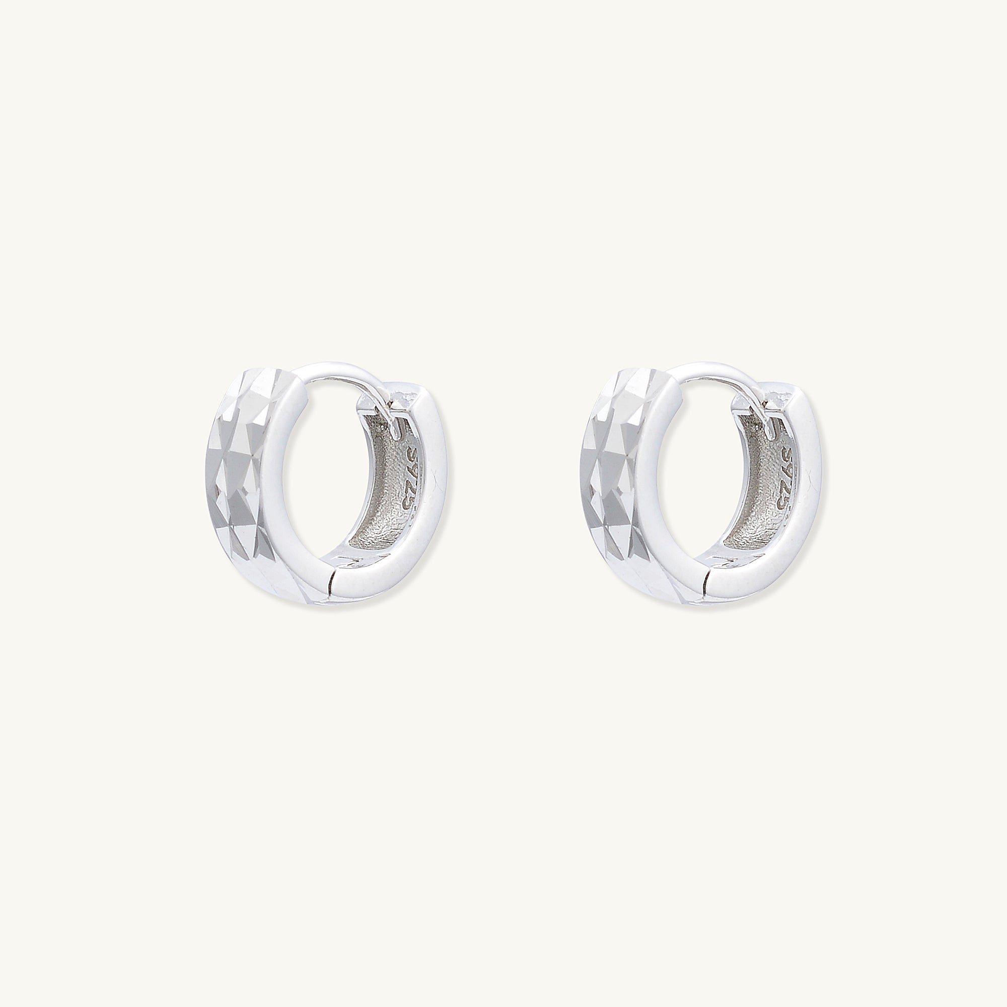 Textured Huggie Hoop Earrings