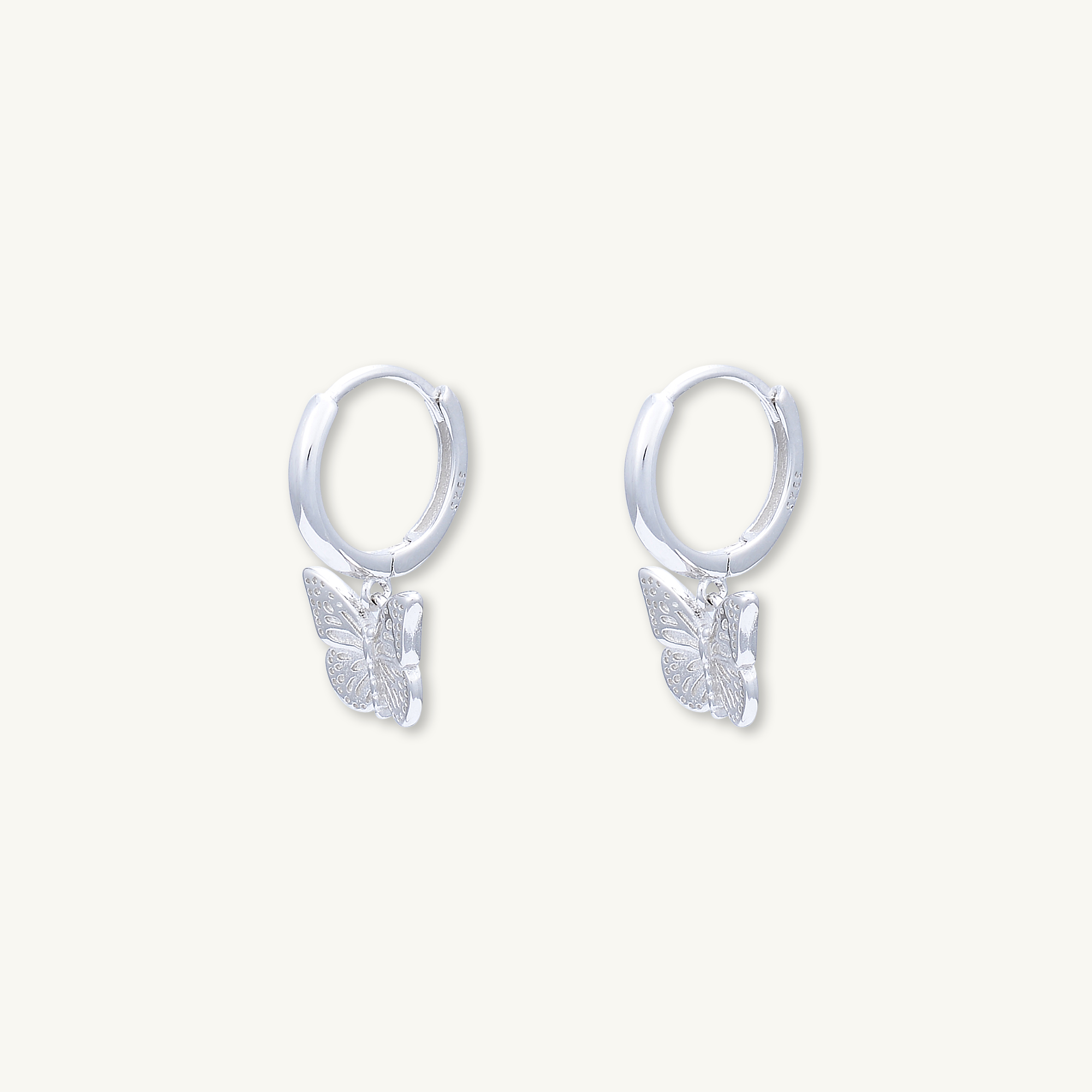 Butterfly Huggie Hoop Earrings