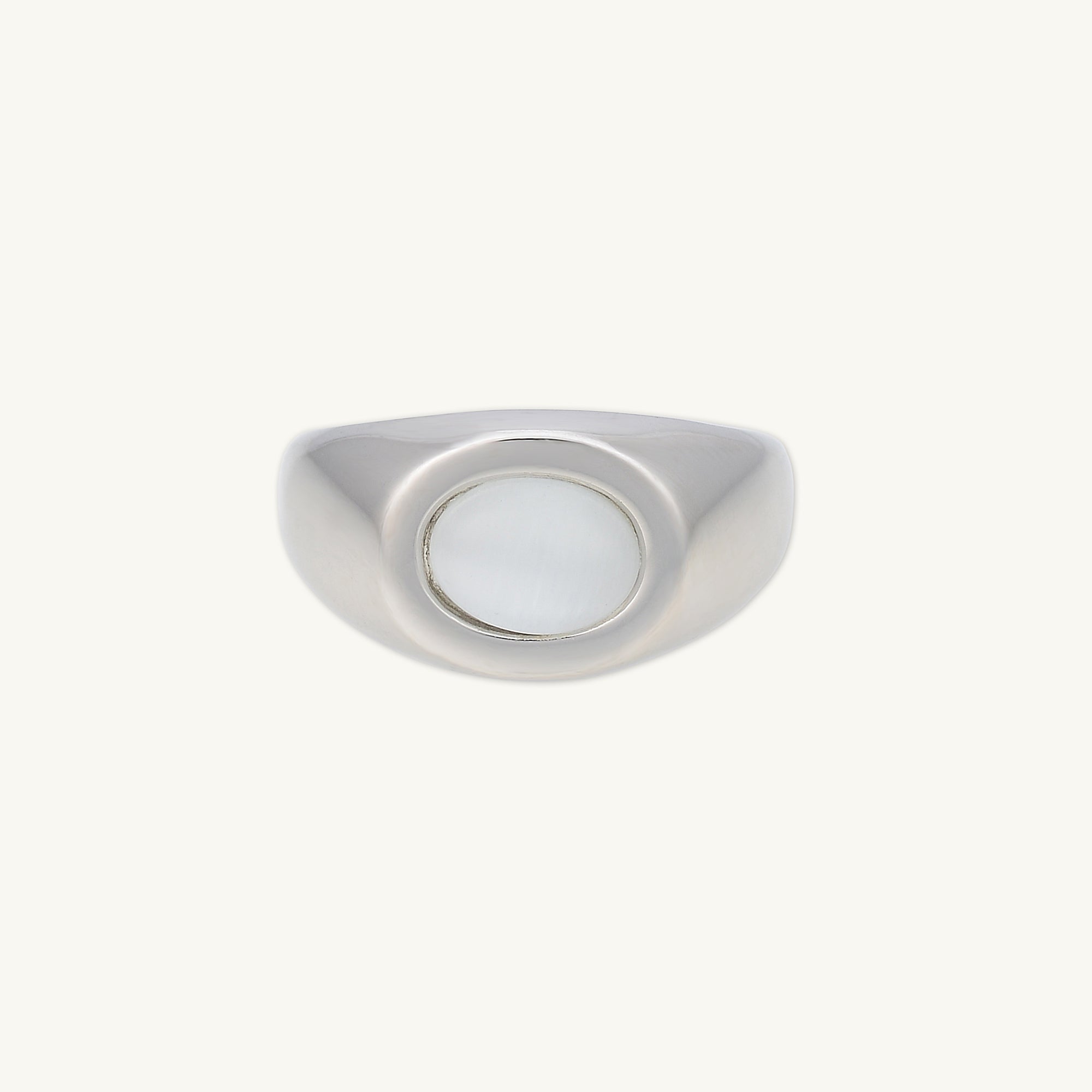 Moonstone Signet Dome Open Ring