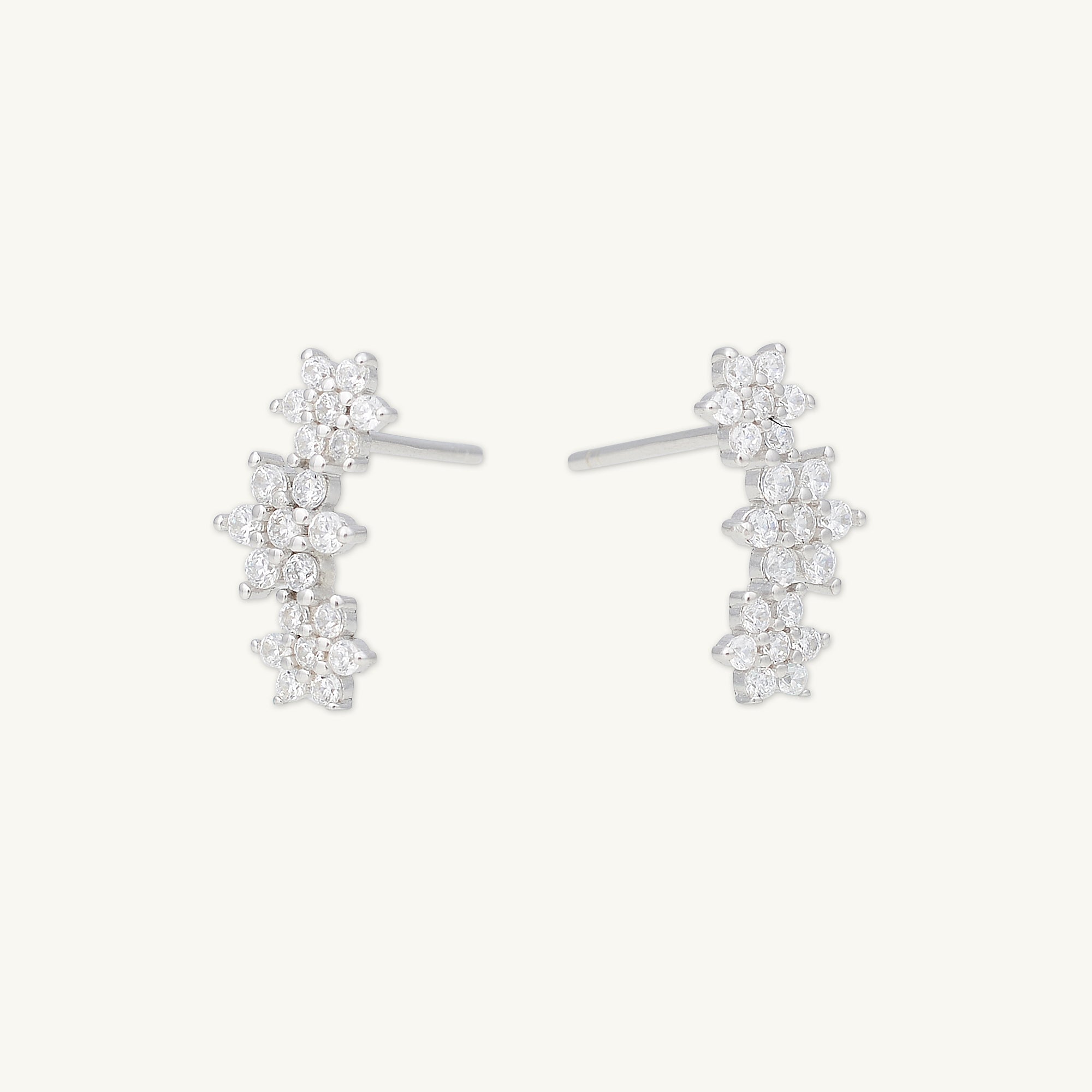 Daisy Cluster Sapphire Earrings