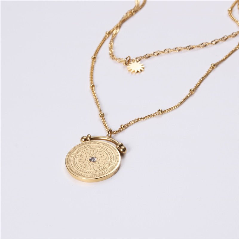 Boho Disk Layering Necklace - Camile & Stone