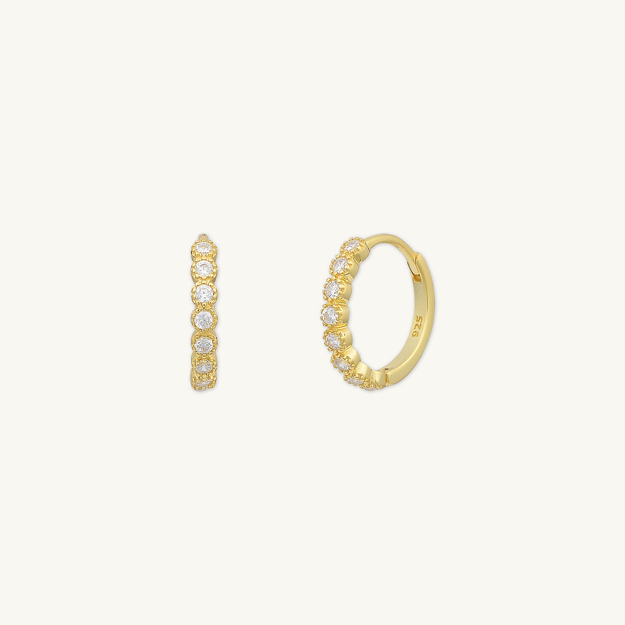 Classic Sapphire Huggie Earrings - Camile & Stone