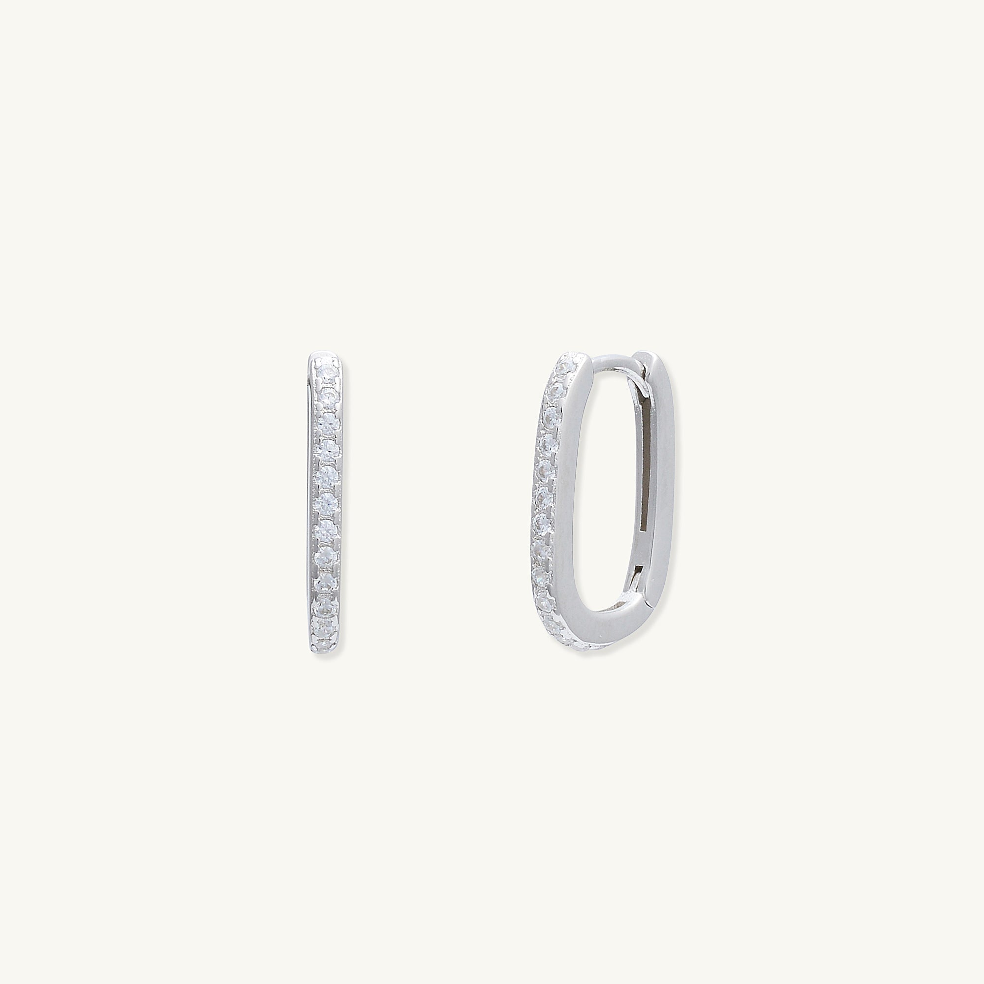 Classic Sapphire Oval Huggie Earrings - Camile & Stone