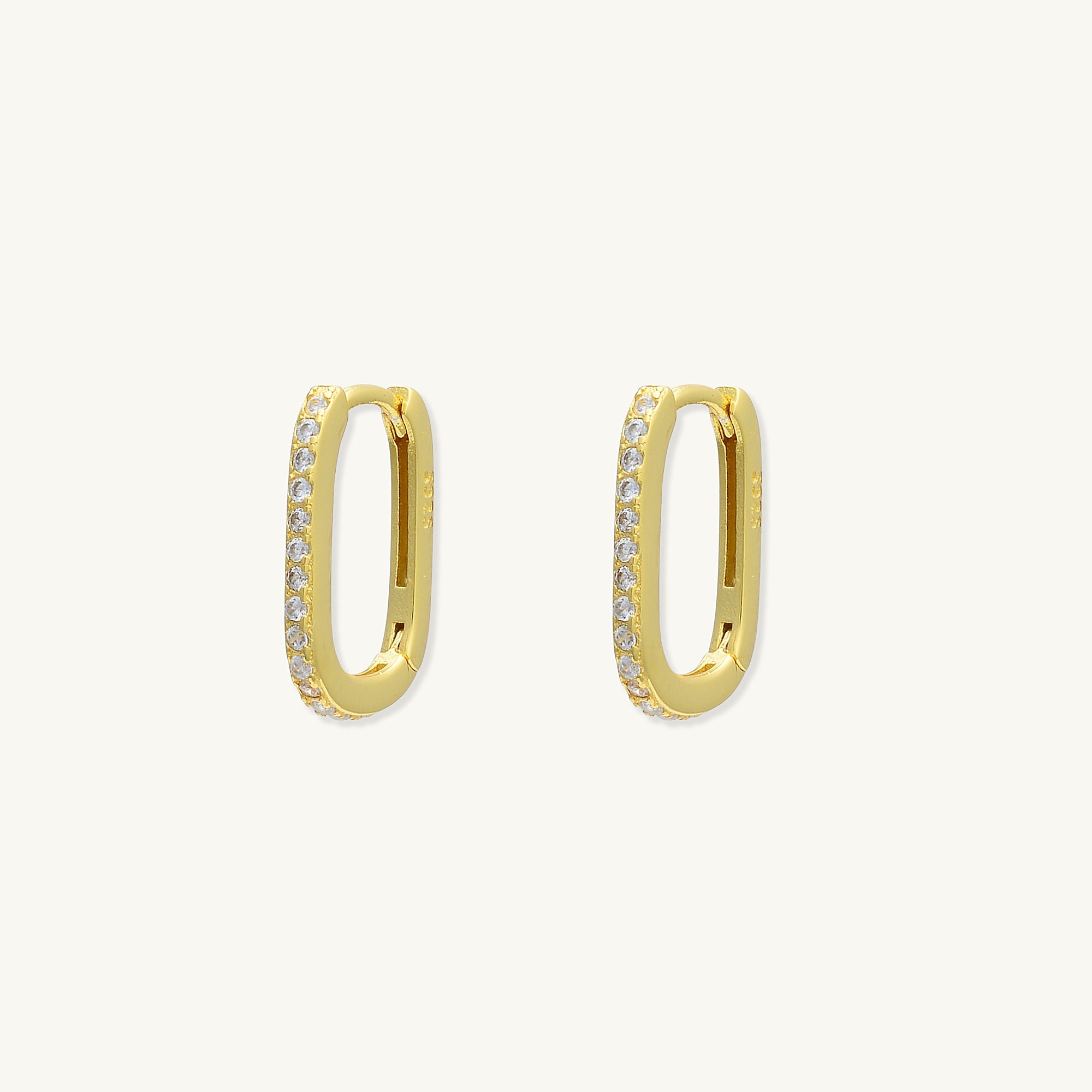 Classic Sapphire Oval Huggie Earrings - Camile & Stone