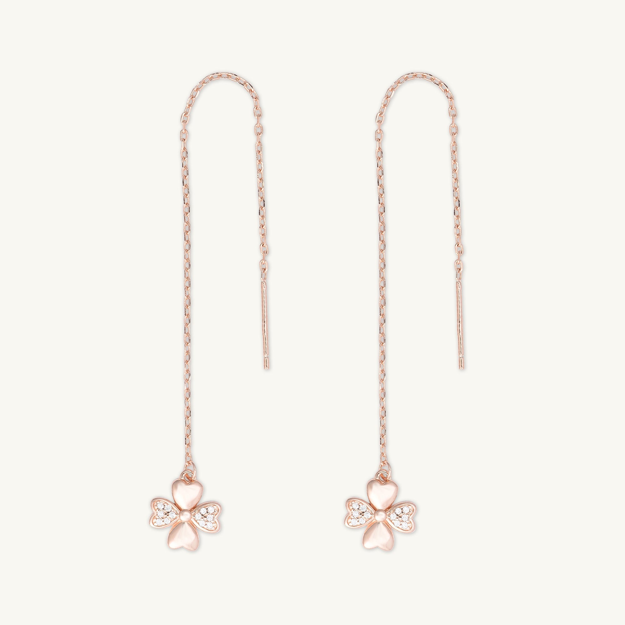 Clover Sapphire Threader Earrings - Camile & Stone