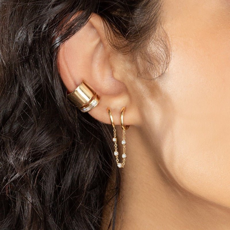 Dangling Sapphire Hoop Earrings - Camile & Stone