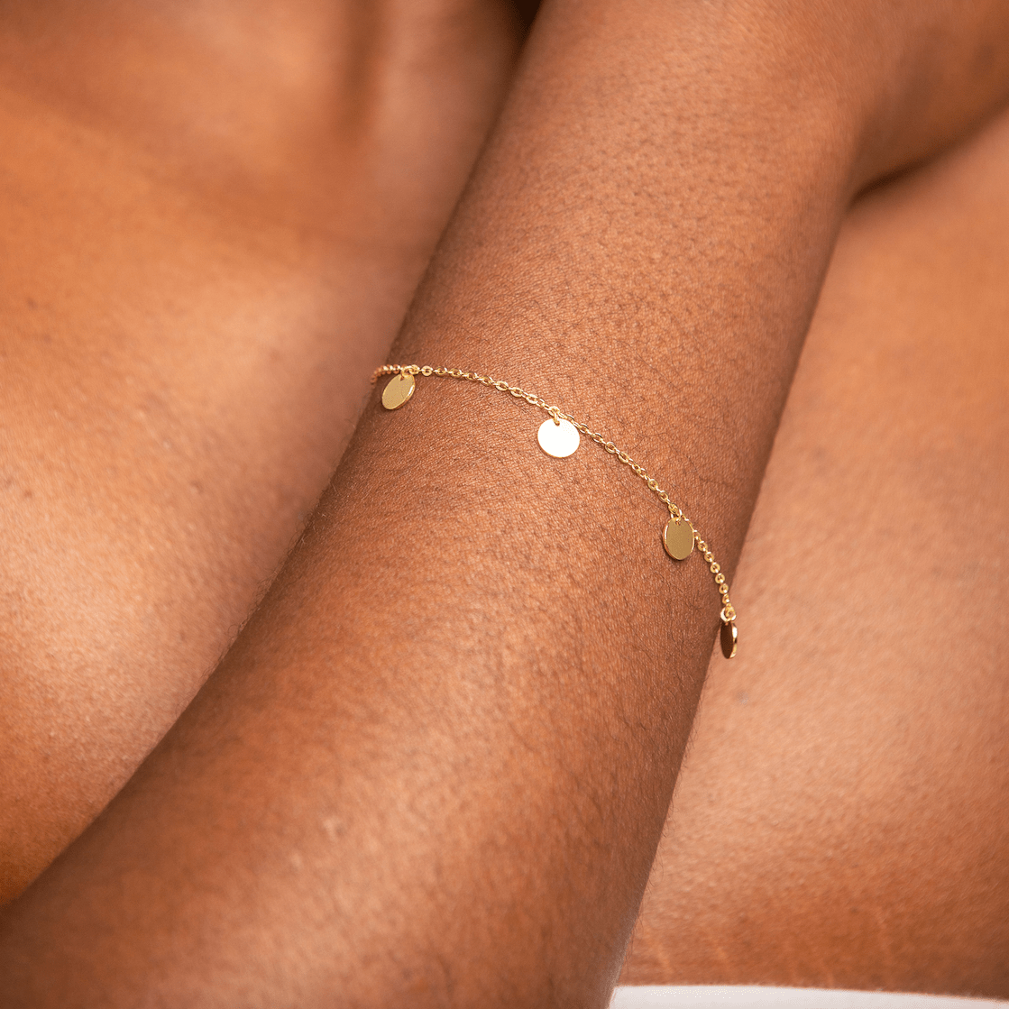 Disc Chain Stacking Bracelet - Camile & Stone