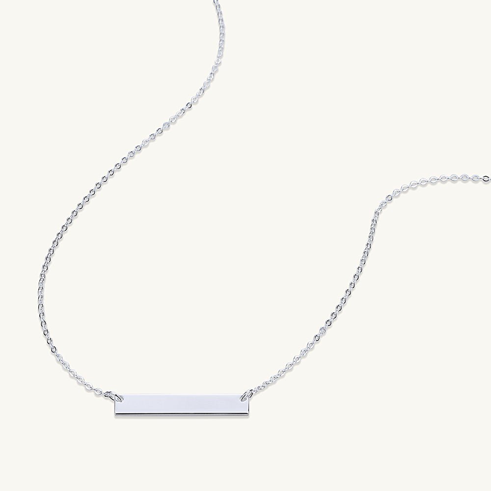 Engraved Personalised Bar Necklace - Camile & Stone