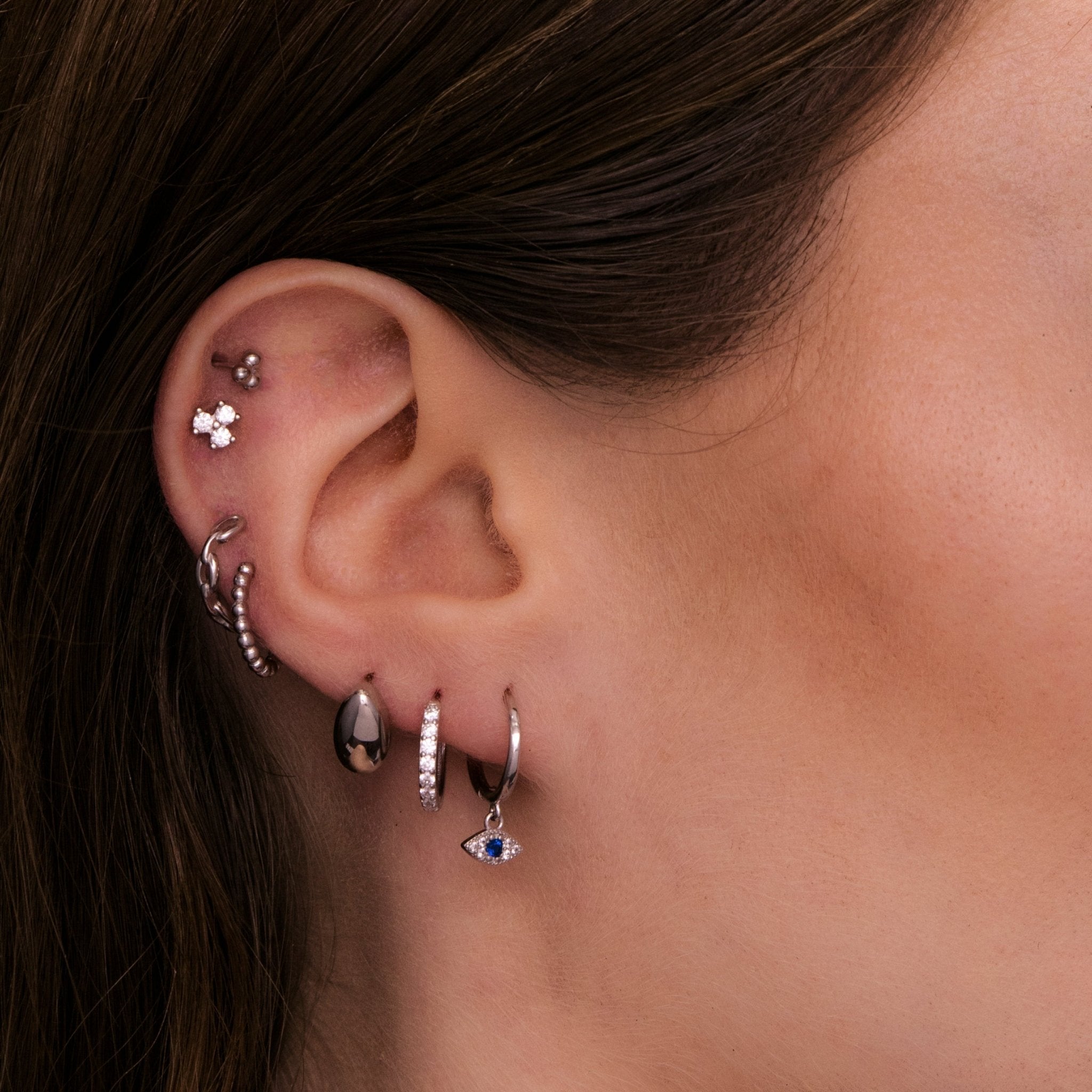 Evil Eye Pave Earrings - Camile & Stone