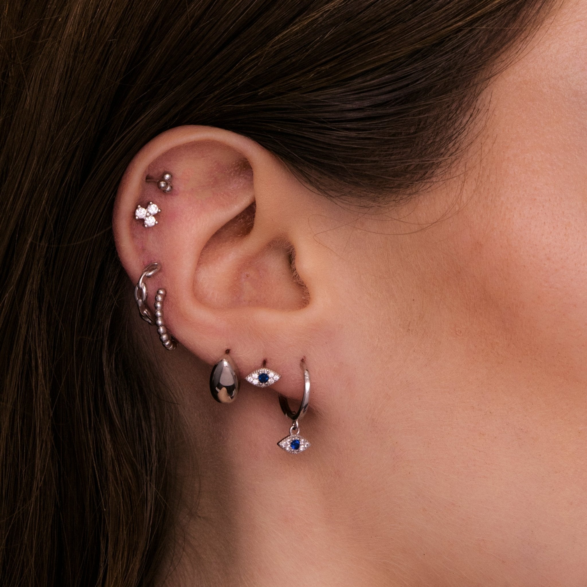 Evil Eye Pave Earrings - Camile & Stone