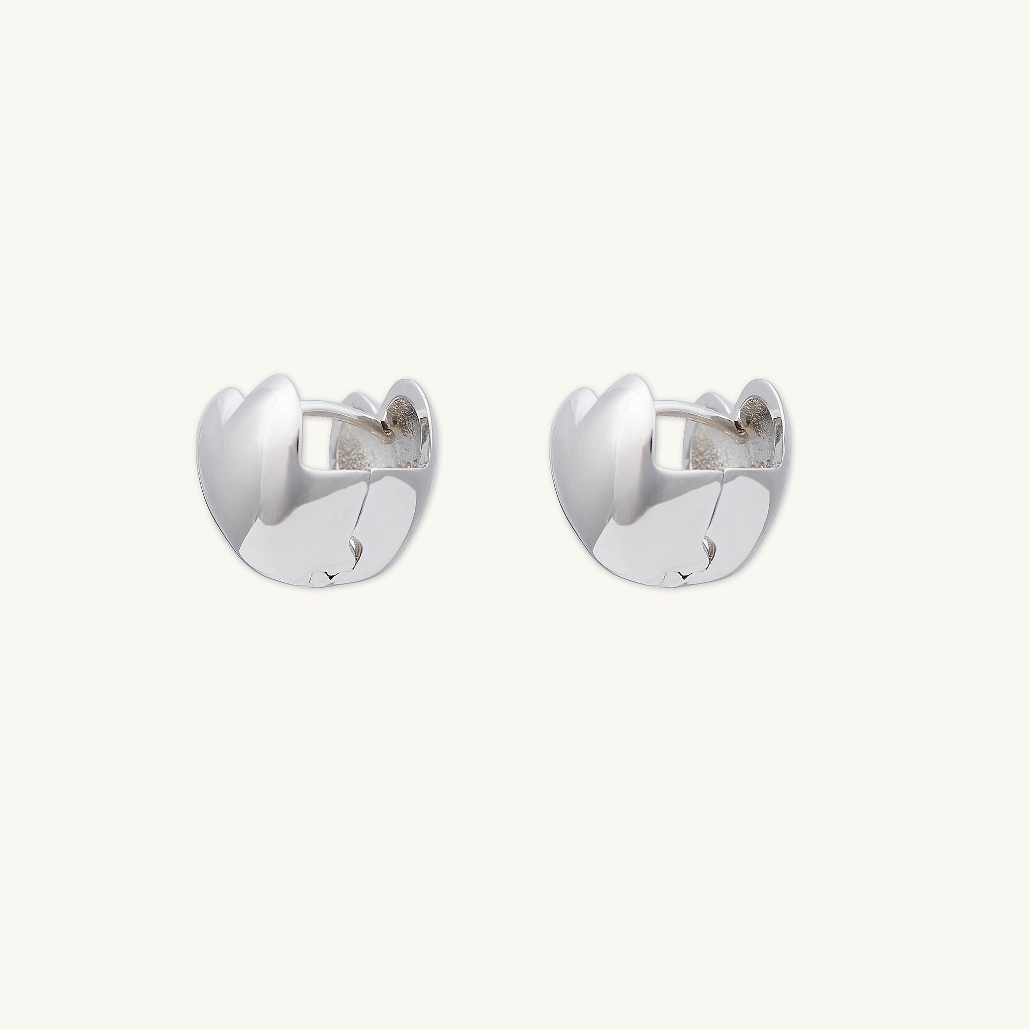 Heart Dome Huggie Earrings - Camile & Stone