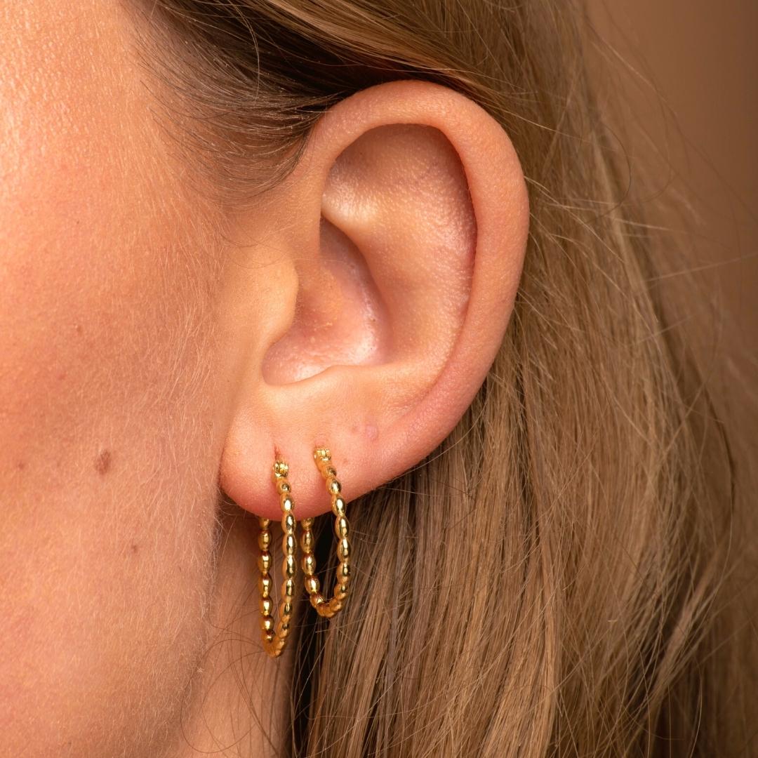 Large Ball Hoop Earrings - Camile & Stone
