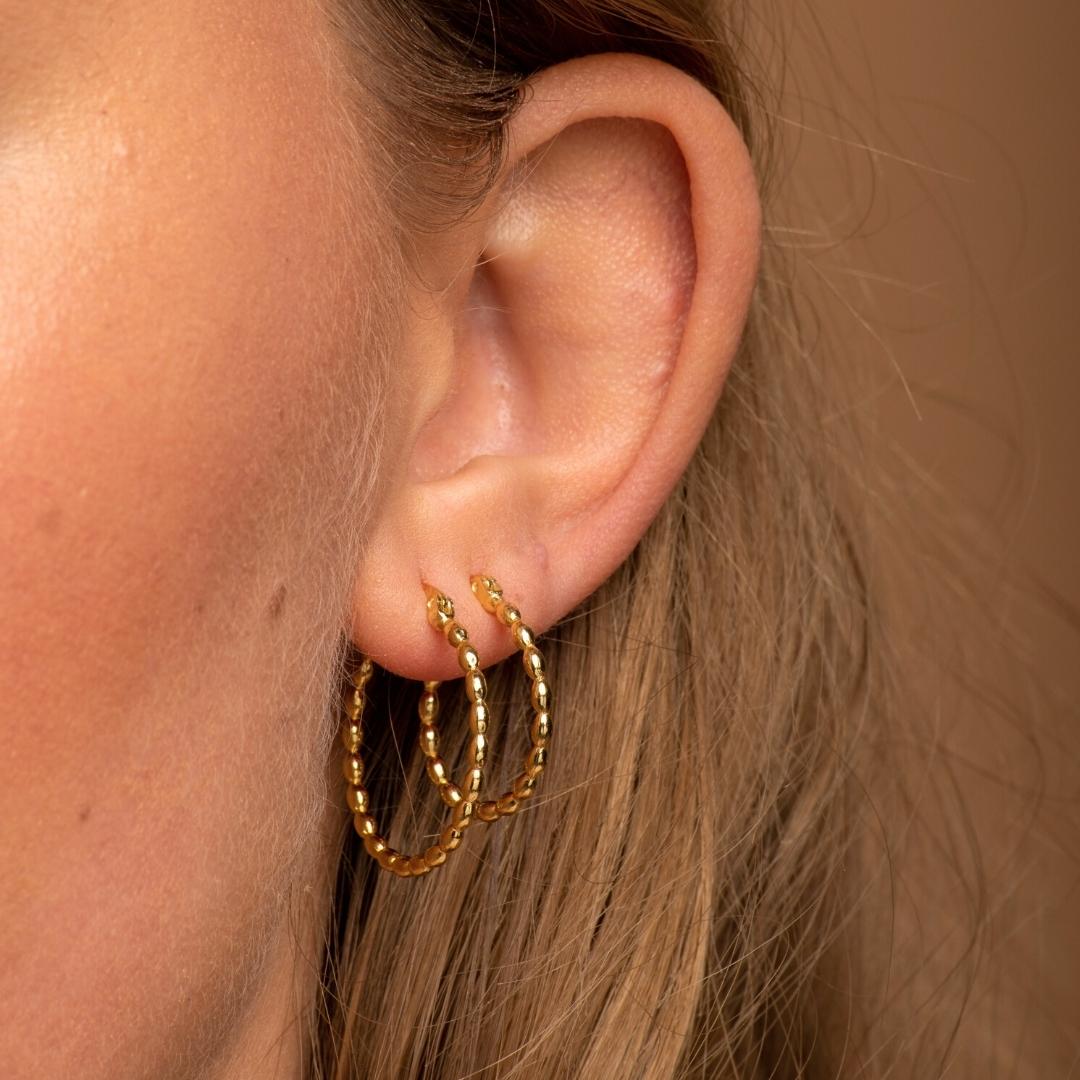 Large Ball Hoop Earrings - Camile & Stone