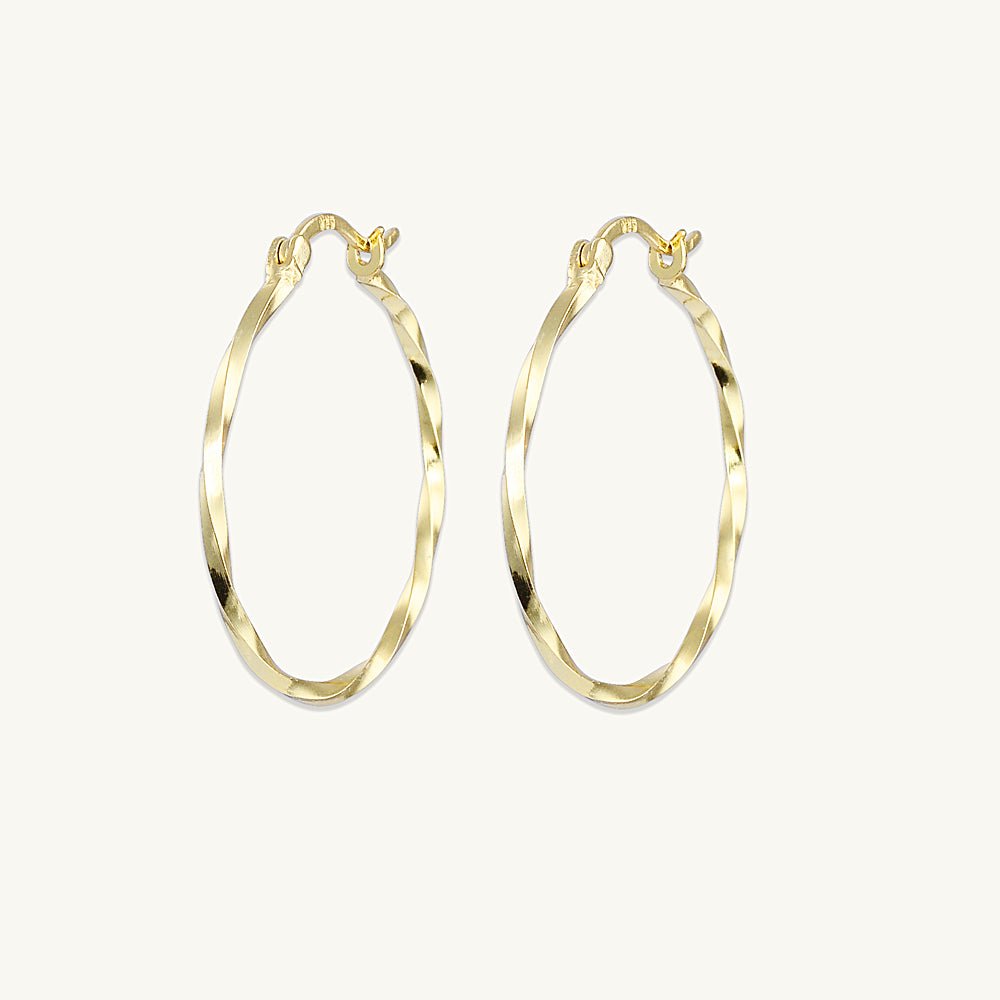 Large Swirl Hoop Earrings - Camile & Stone