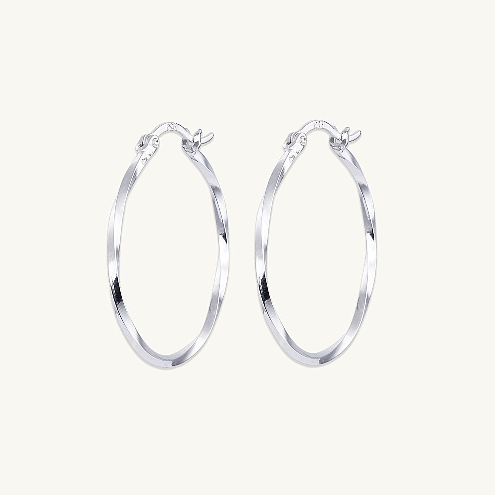 Large Swirl Hoop Earrings - Camile & Stone
