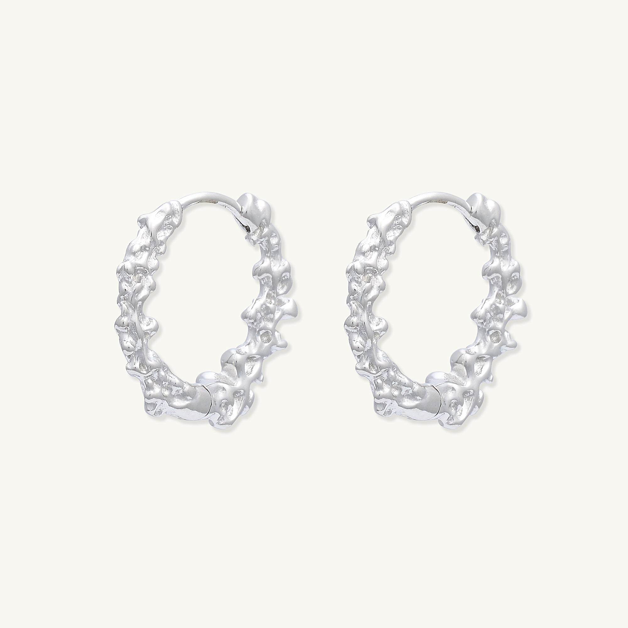 Organic Molten Huggie Hoop Earrings - Camile & Stone
