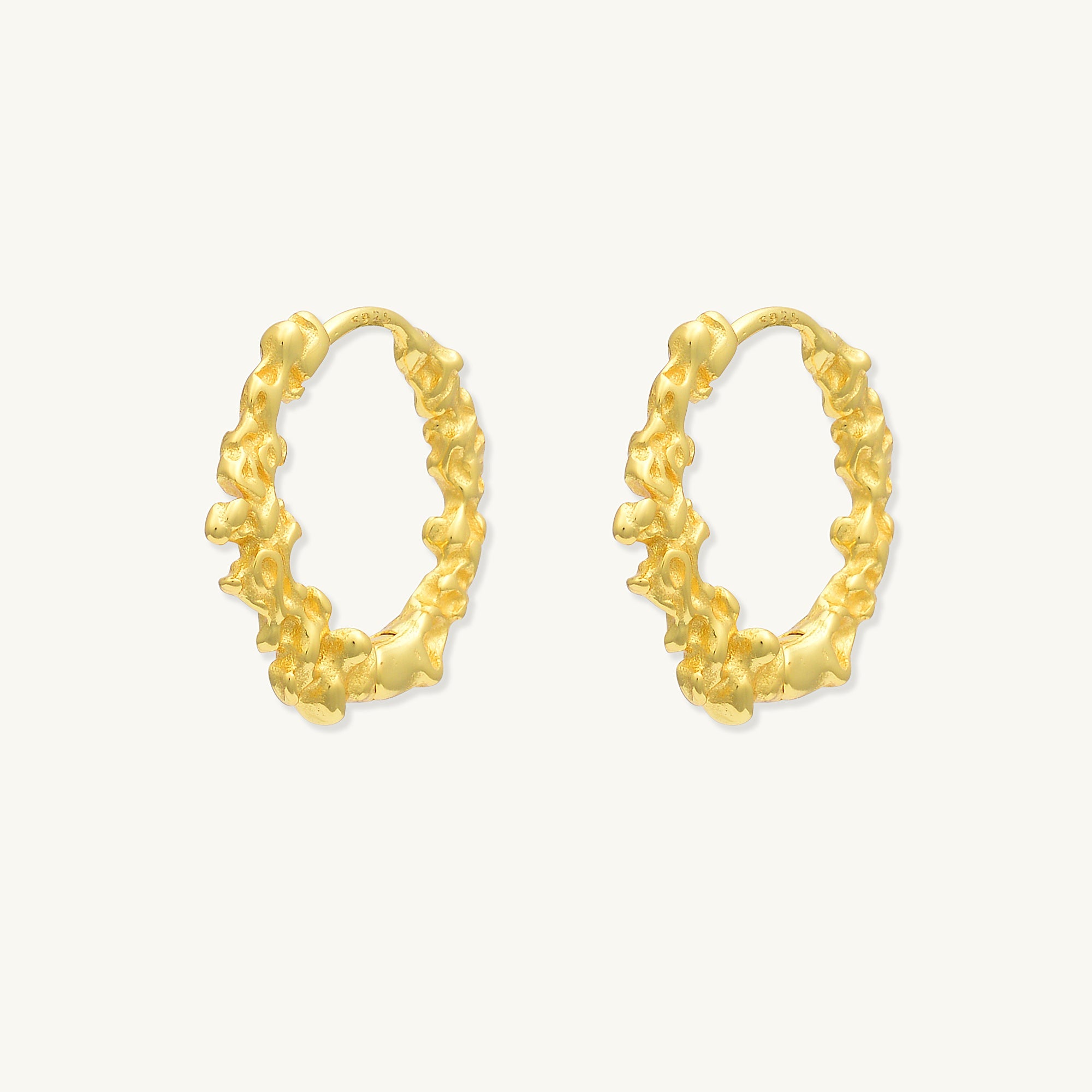 Organic Molten Huggie Hoop Earrings - Camile & Stone